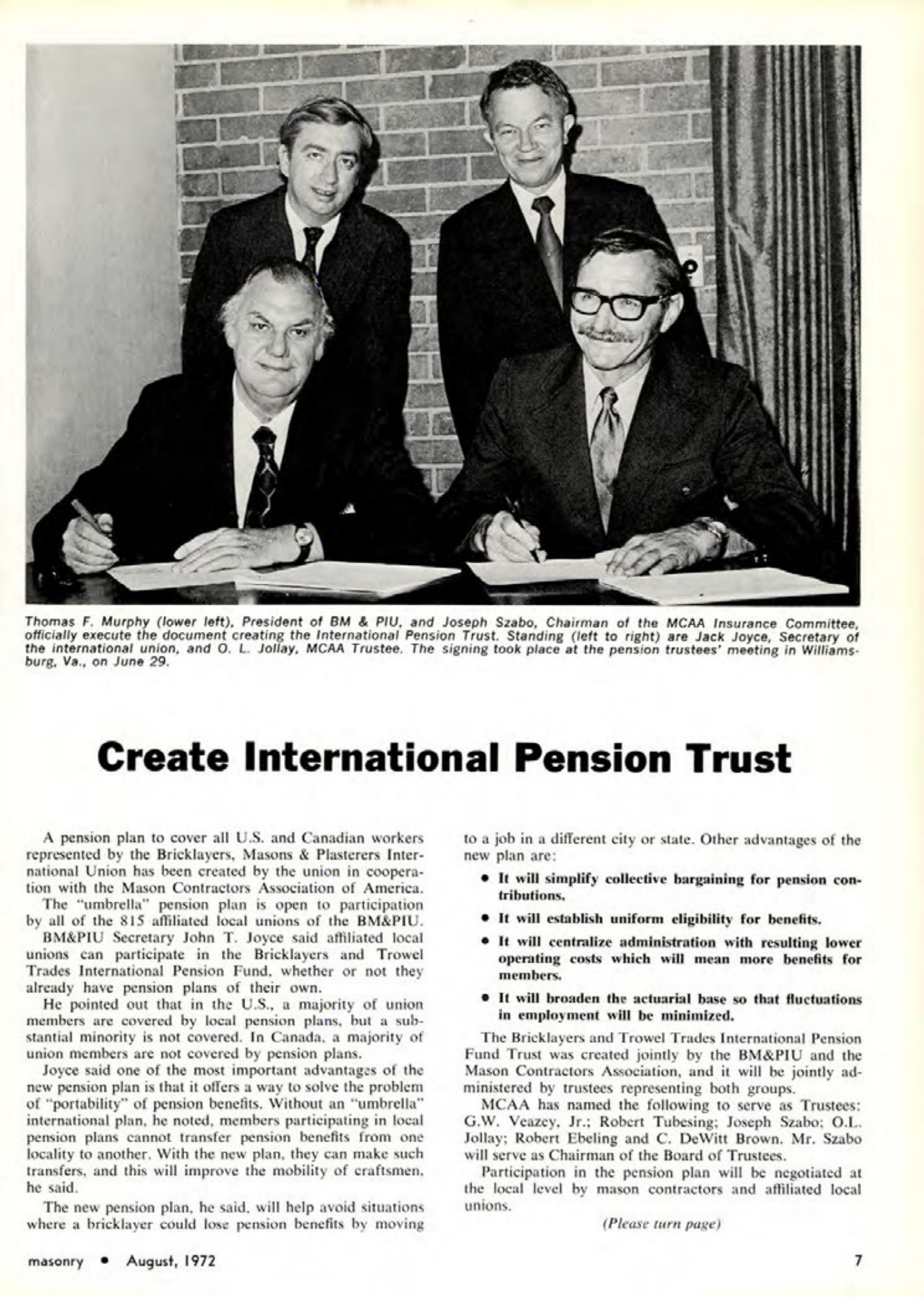 Masonry Magazine August 1972 Page. 7
