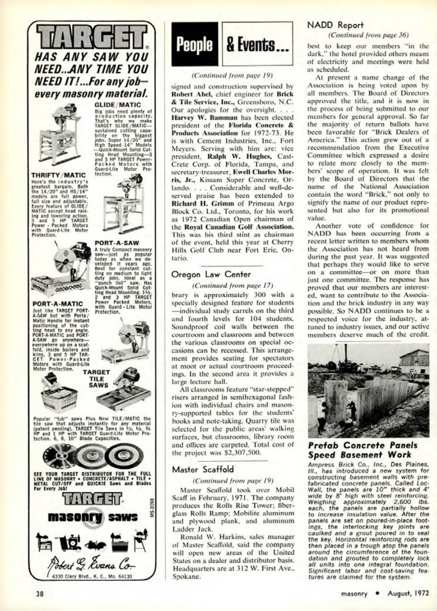 Masonry Magazine August 1972 Page. 36