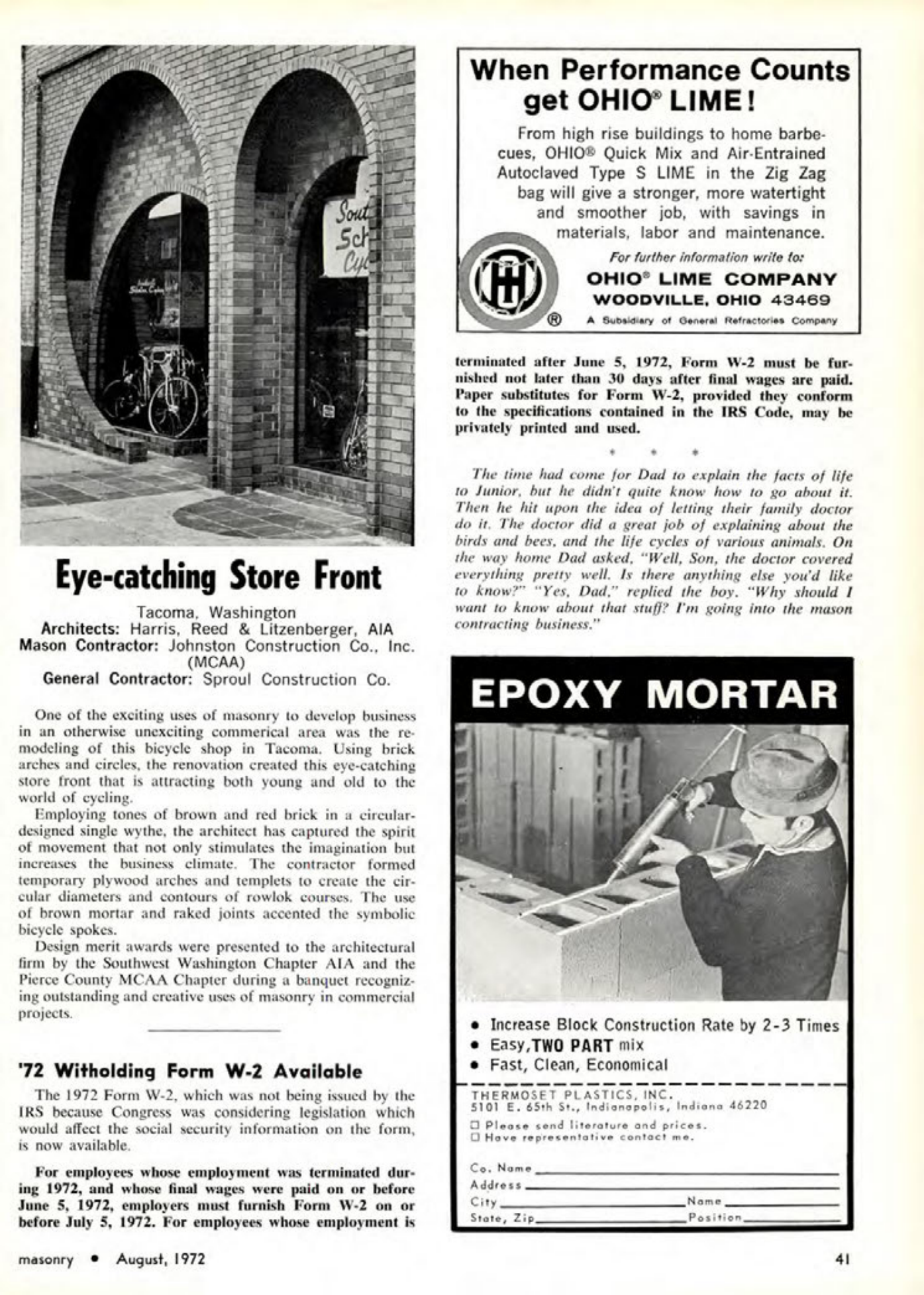 Masonry Magazine August 1972 Page. 39