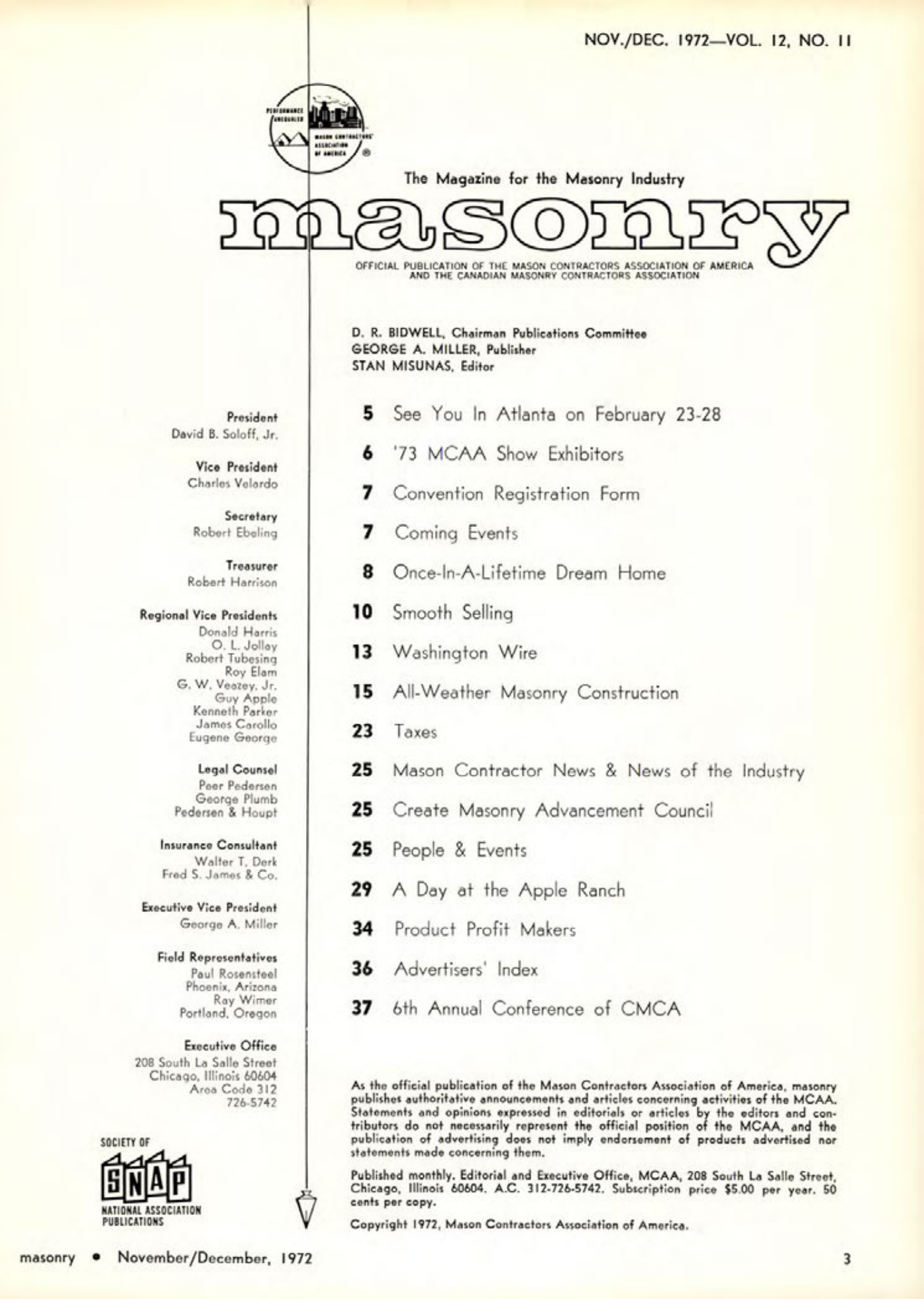 Masonry Magazine December 1972 Page. 3