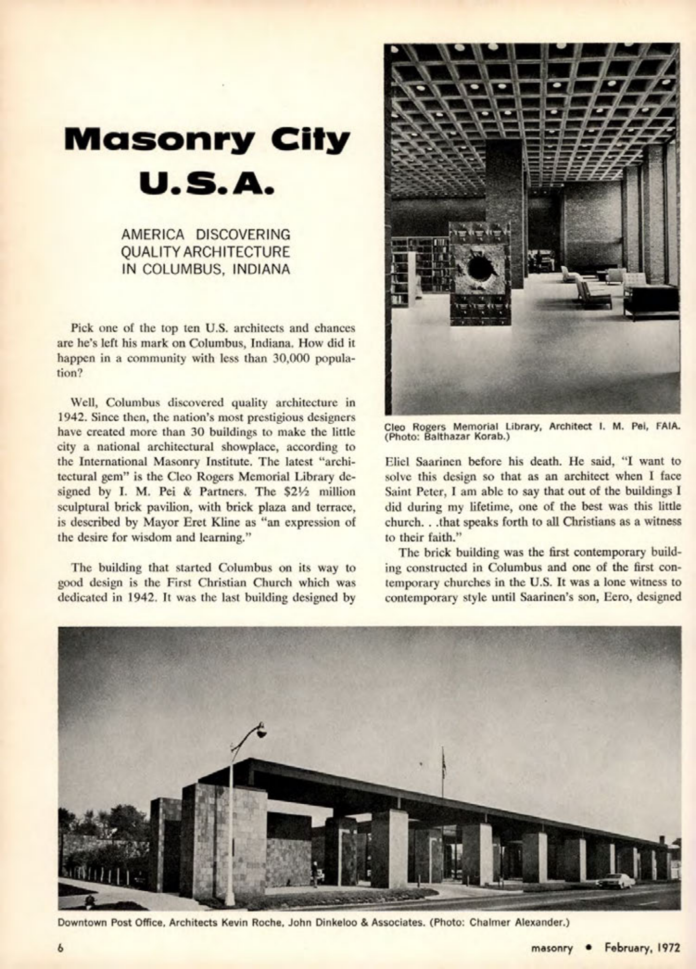 Masonry Magazine February 1972 Page. 6