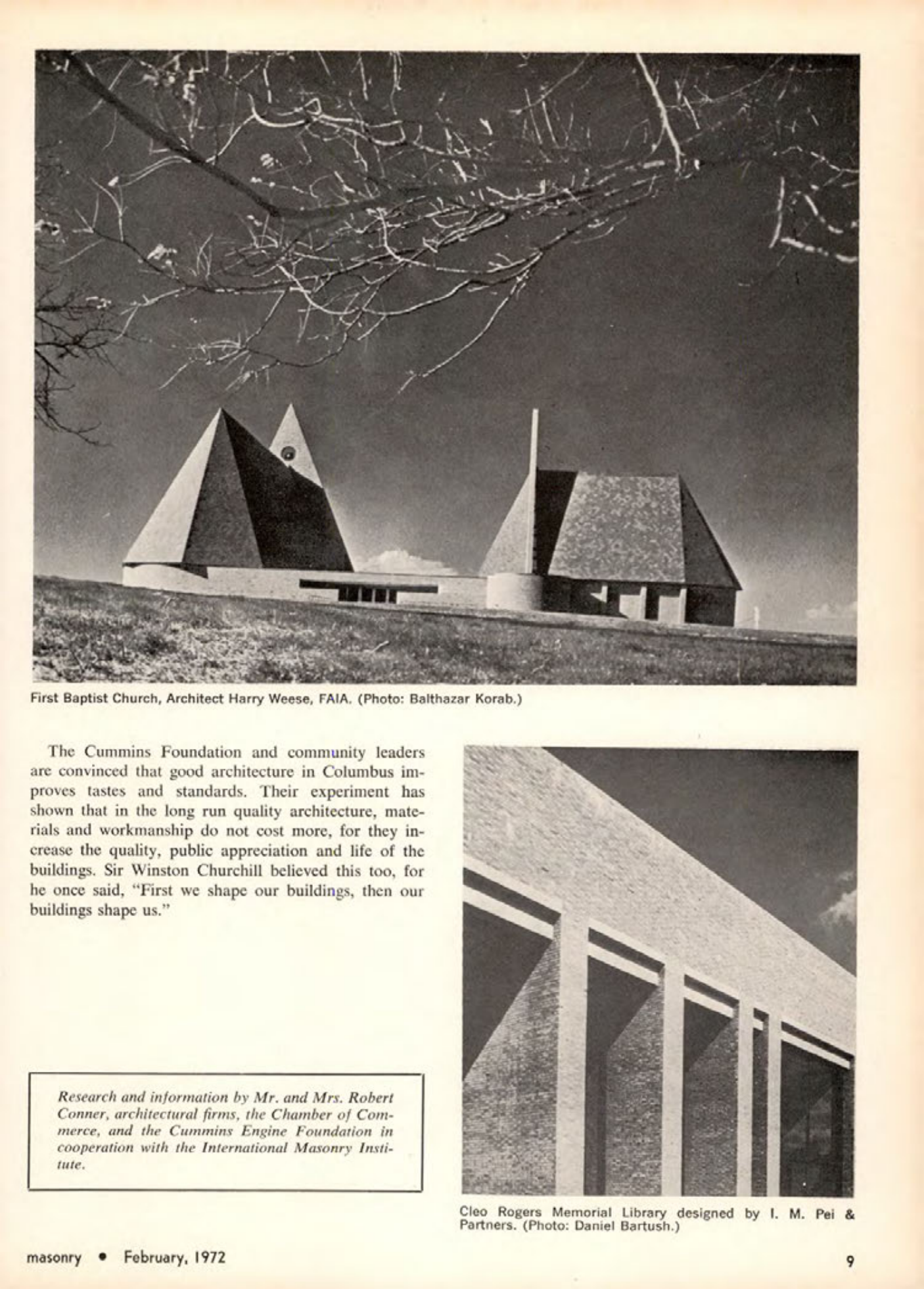 Masonry Magazine February 1972 Page. 9