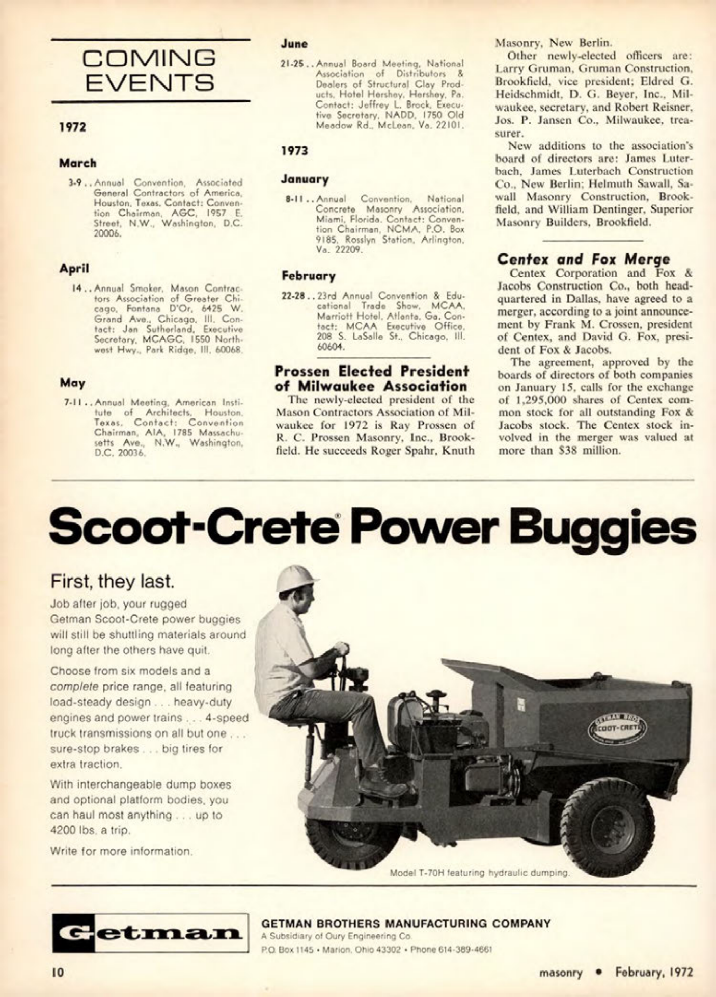 Masonry Magazine February 1972 Page. 10