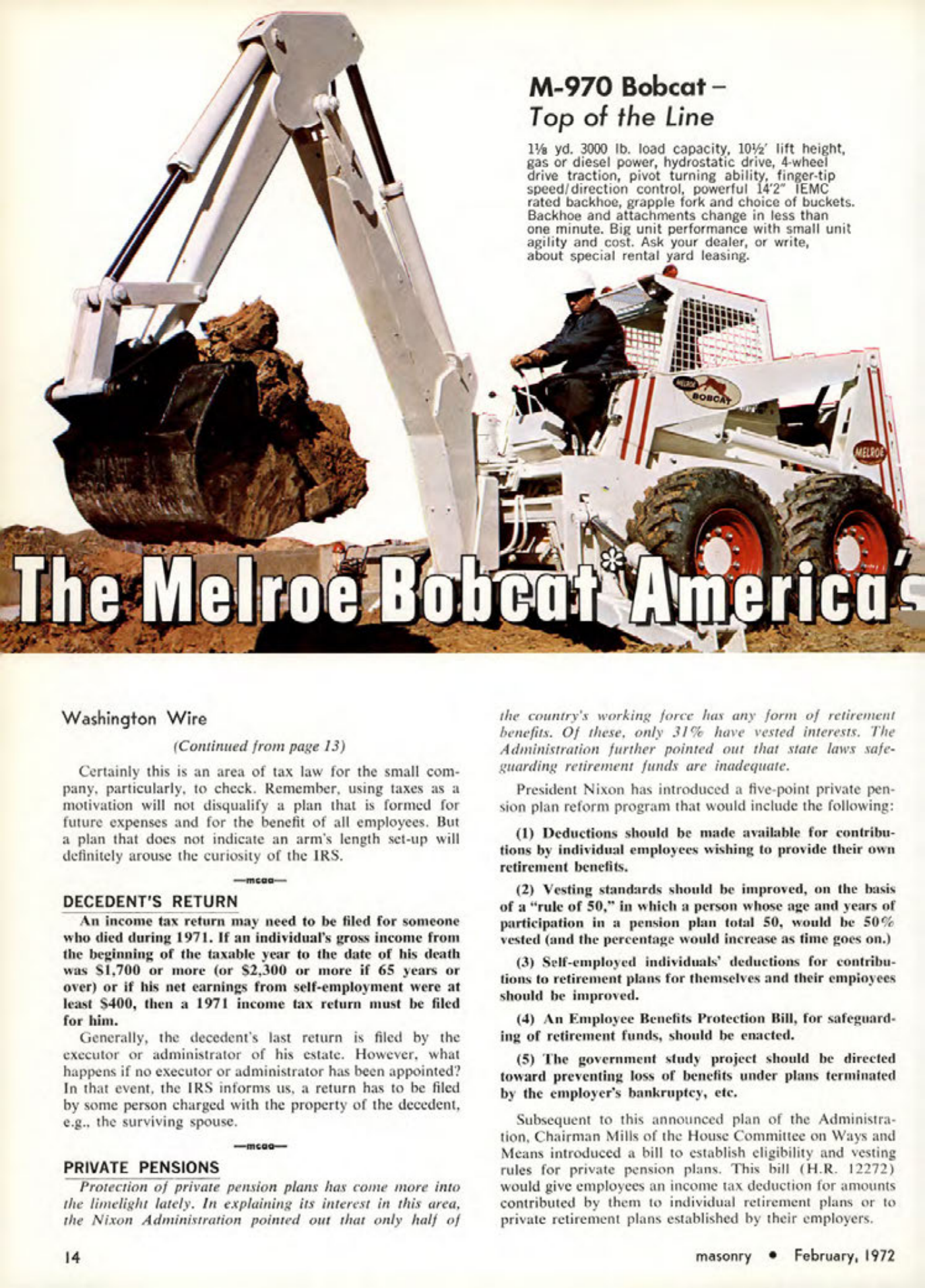 Masonry Magazine February 1972 Page. 14