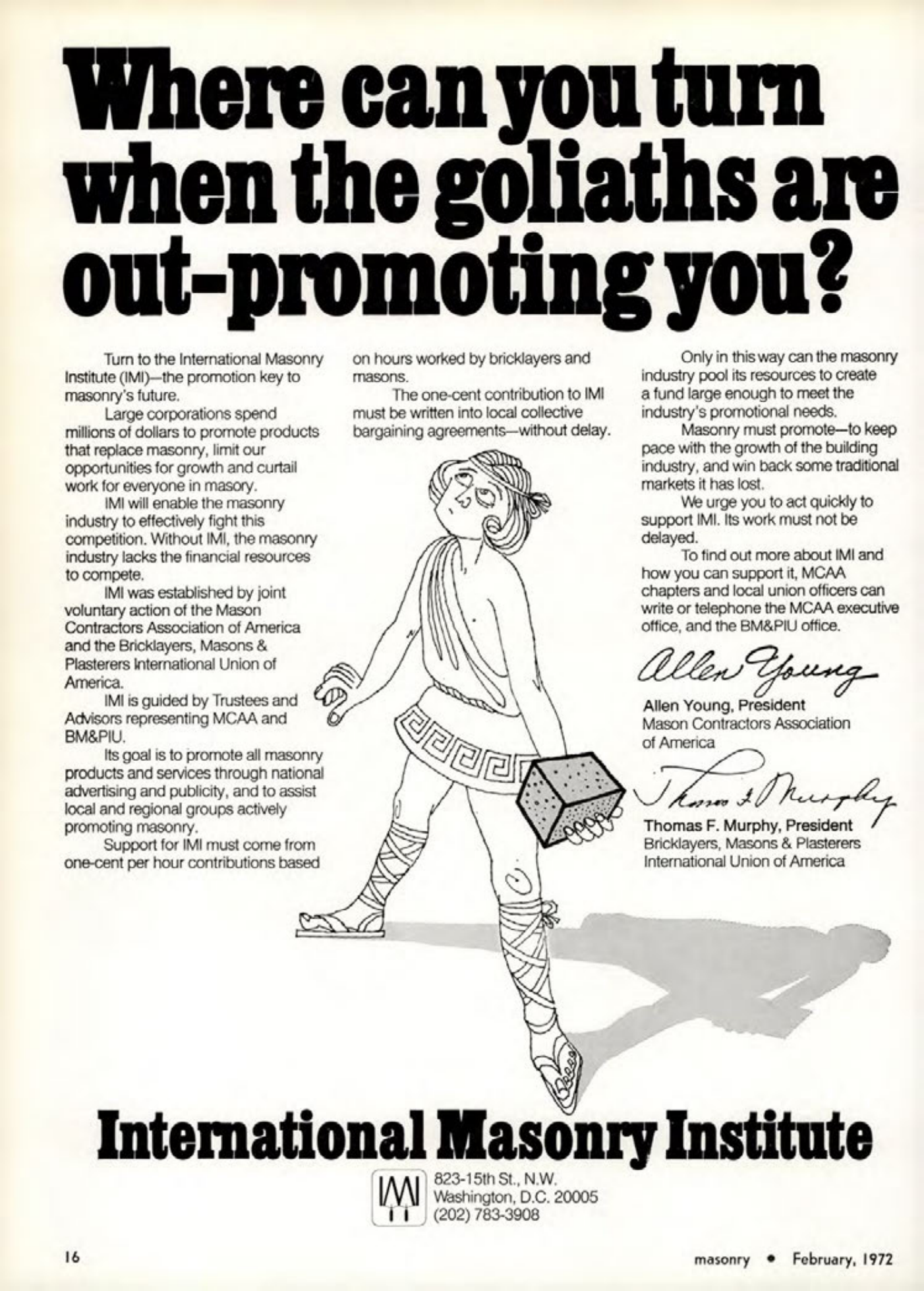 Masonry Magazine February 1972 Page. 16