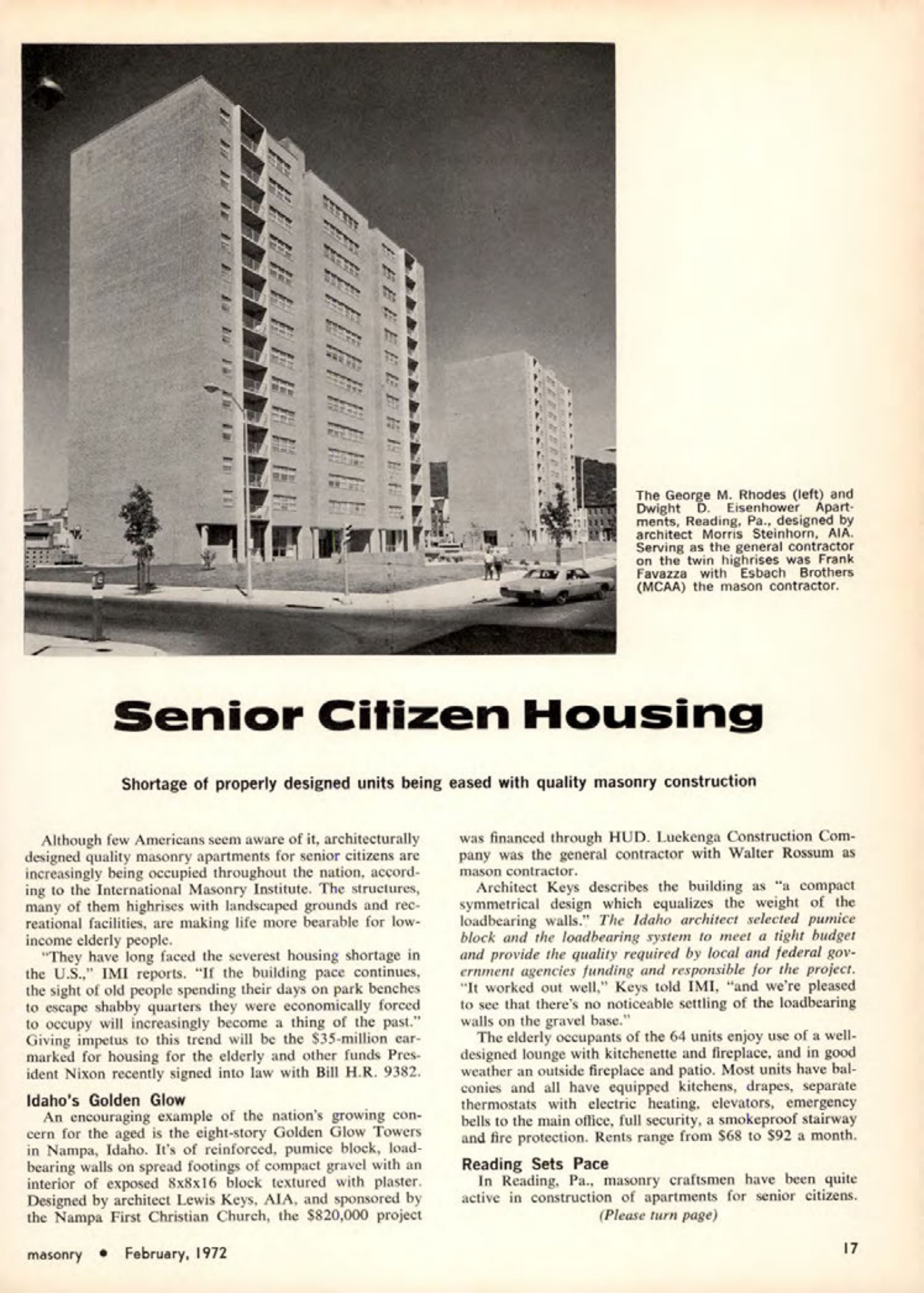Masonry Magazine February 1972 Page. 17