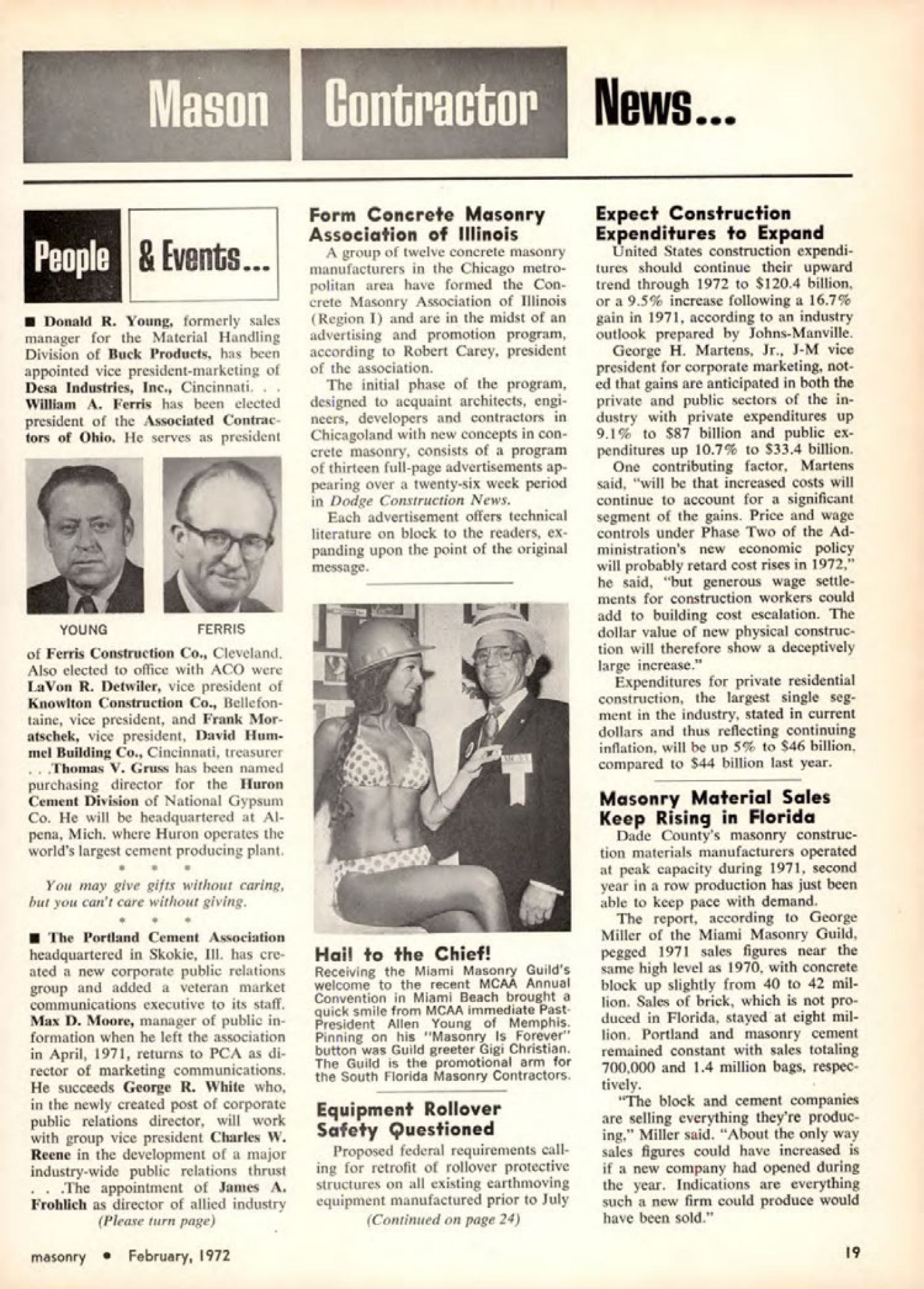 Masonry Magazine February 1972 Page. 19