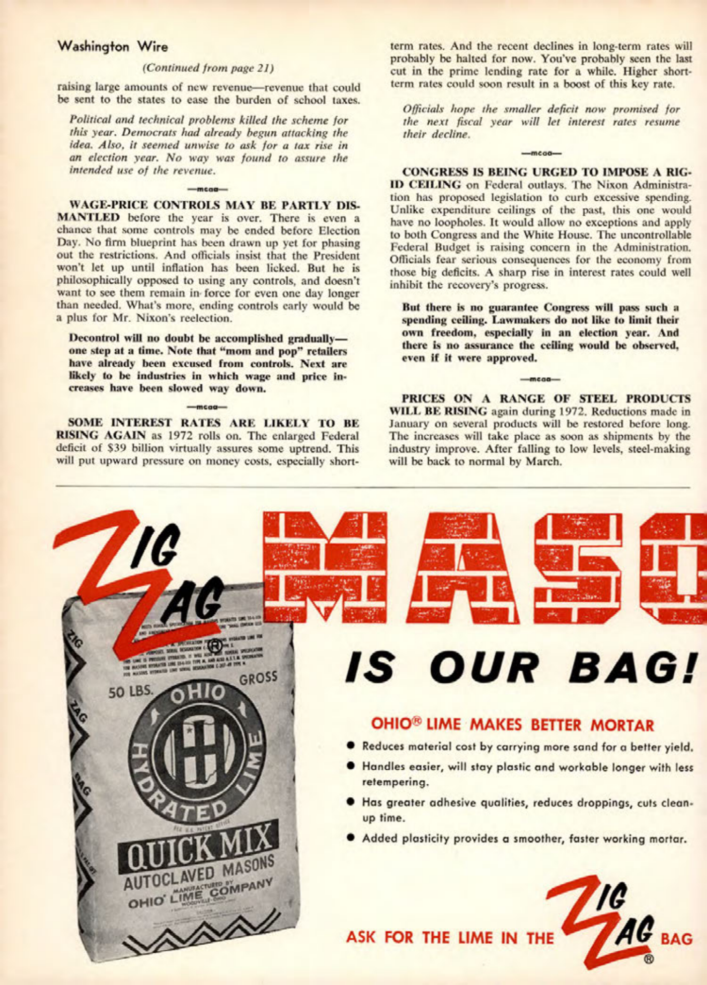 Masonry Magazine February 1972 Page. 22