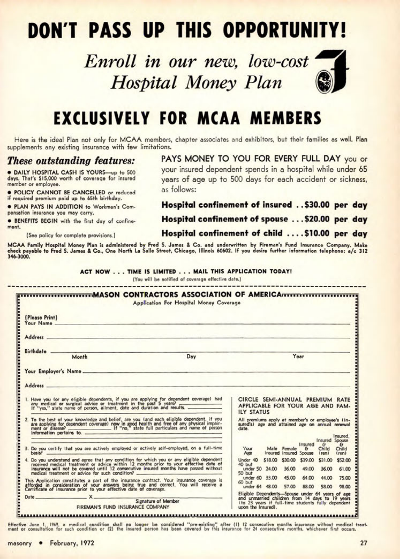 Masonry Magazine February 1972 Page. 27