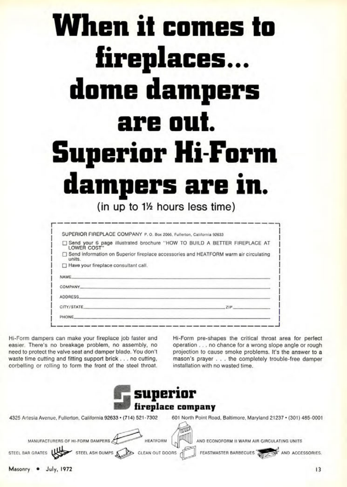 Masonry Magazine July 1972 Page. 13