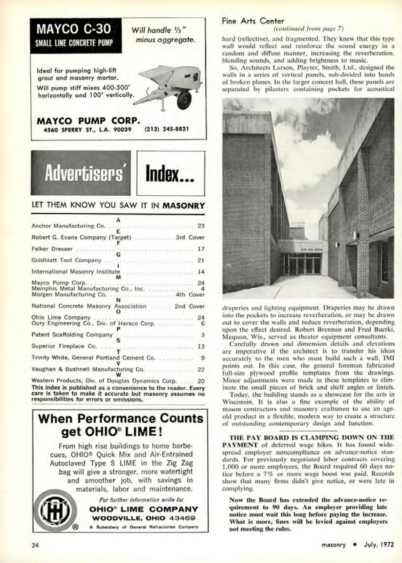 Masonry Magazine July 1972 Page. 20