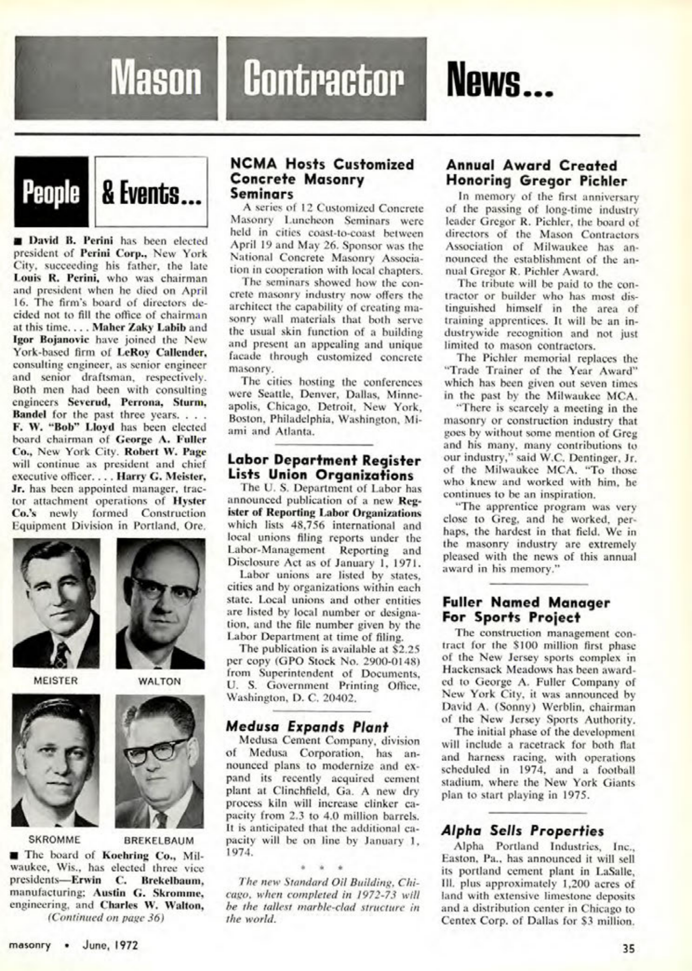 Masonry Magazine June 1972 Page. 35