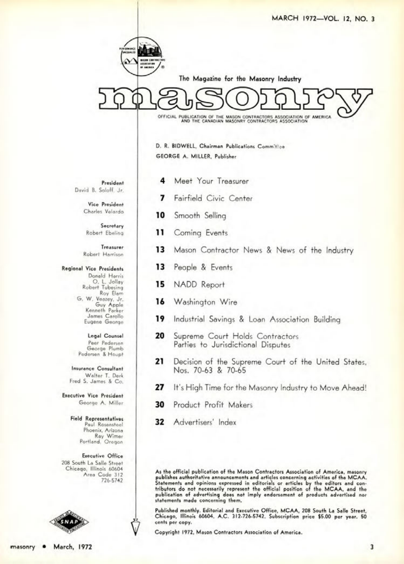 Masonry Magazine March 1972 Page. 3