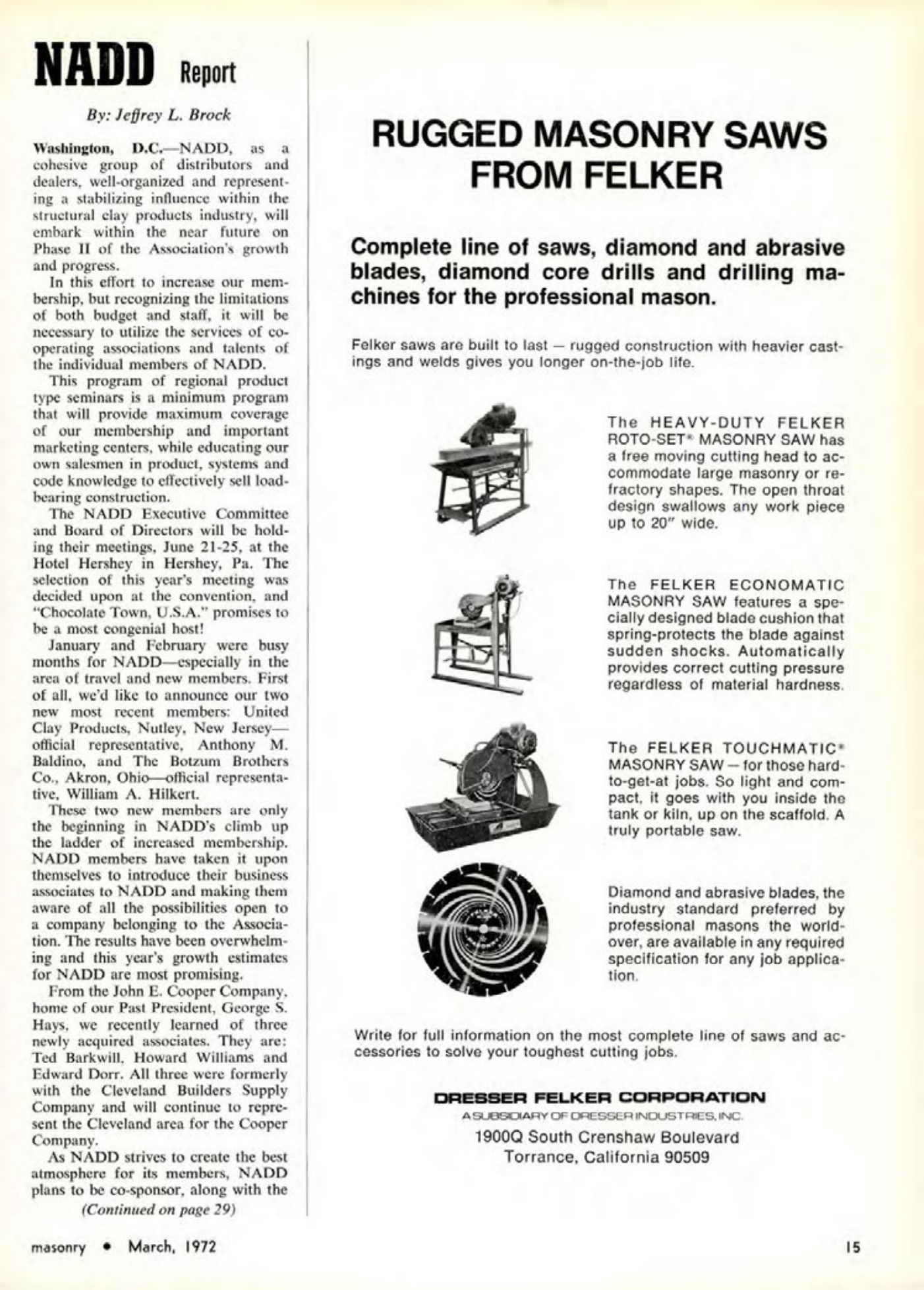 Masonry Magazine March 1972 Page. 15
