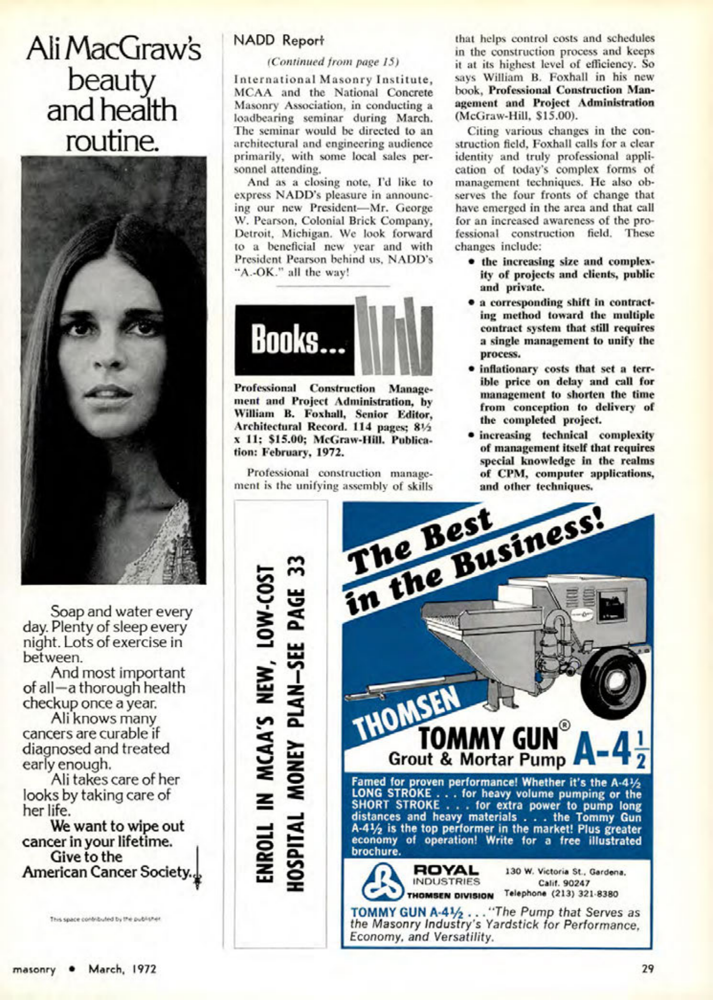 Masonry Magazine March 1972 Page. 29