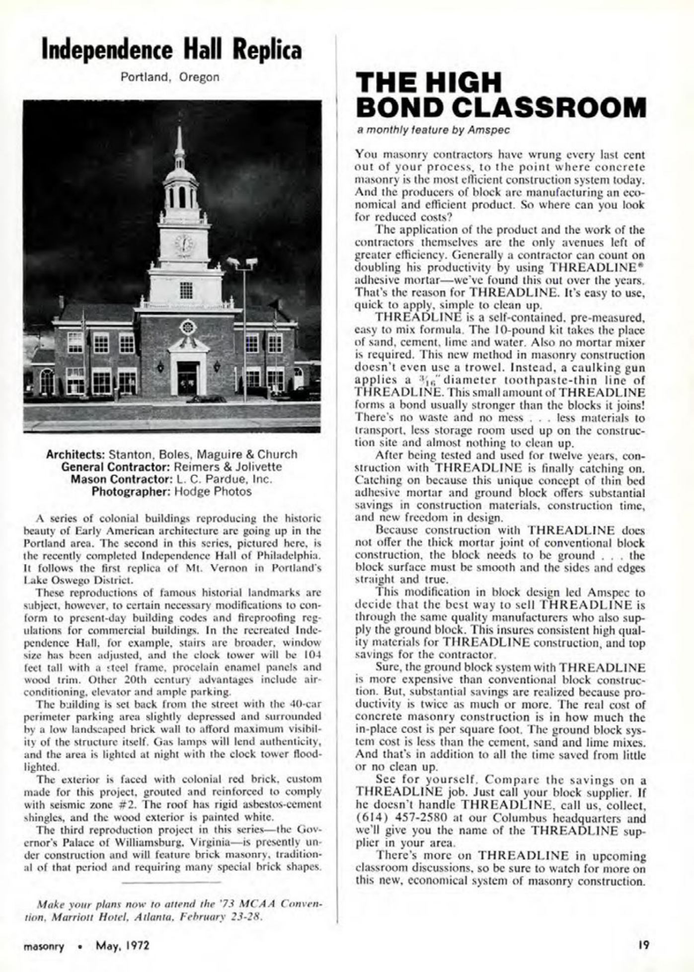 Masonry Magazine May 1972 Page. 17
