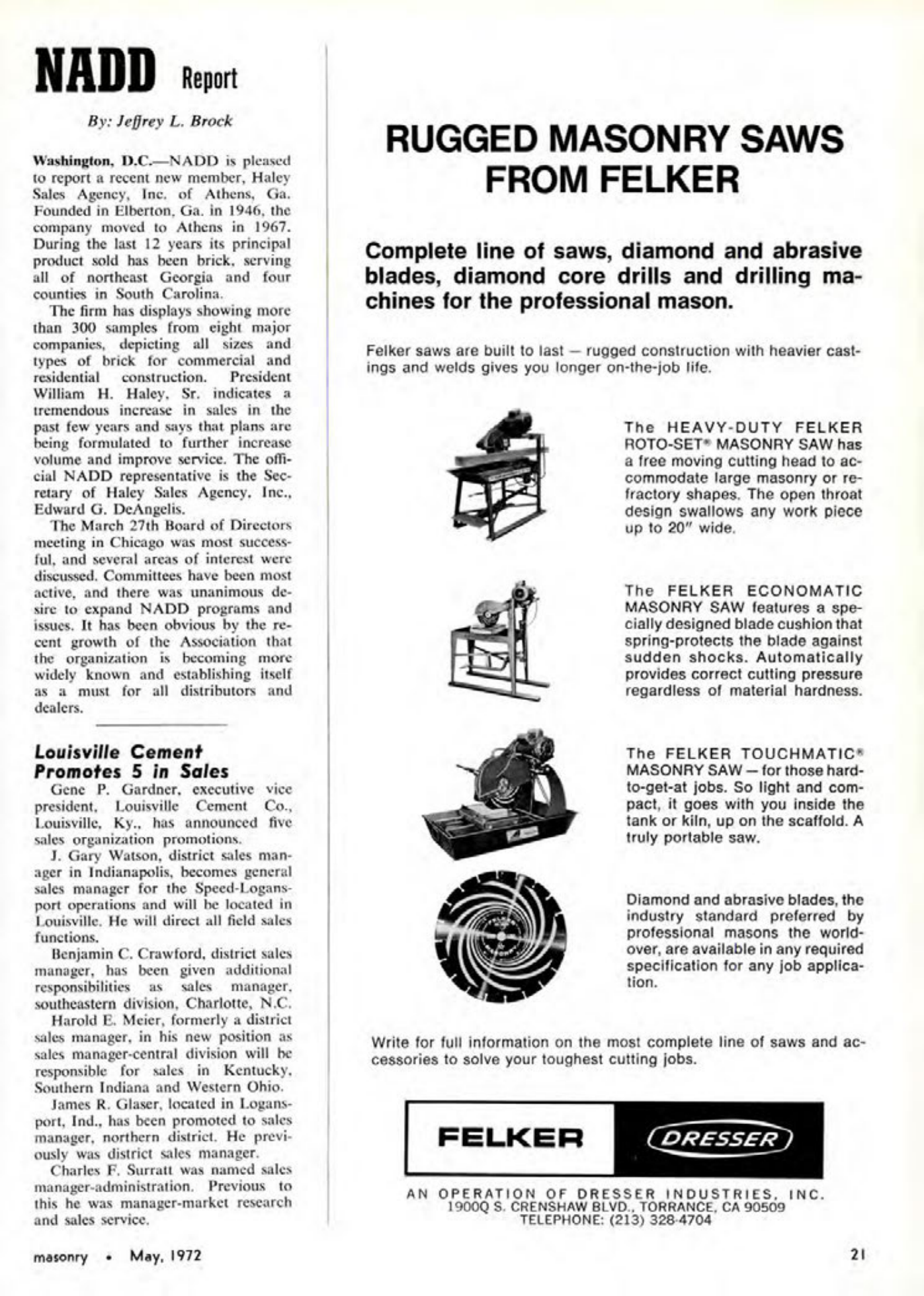 Masonry Magazine May 1972 Page. 19