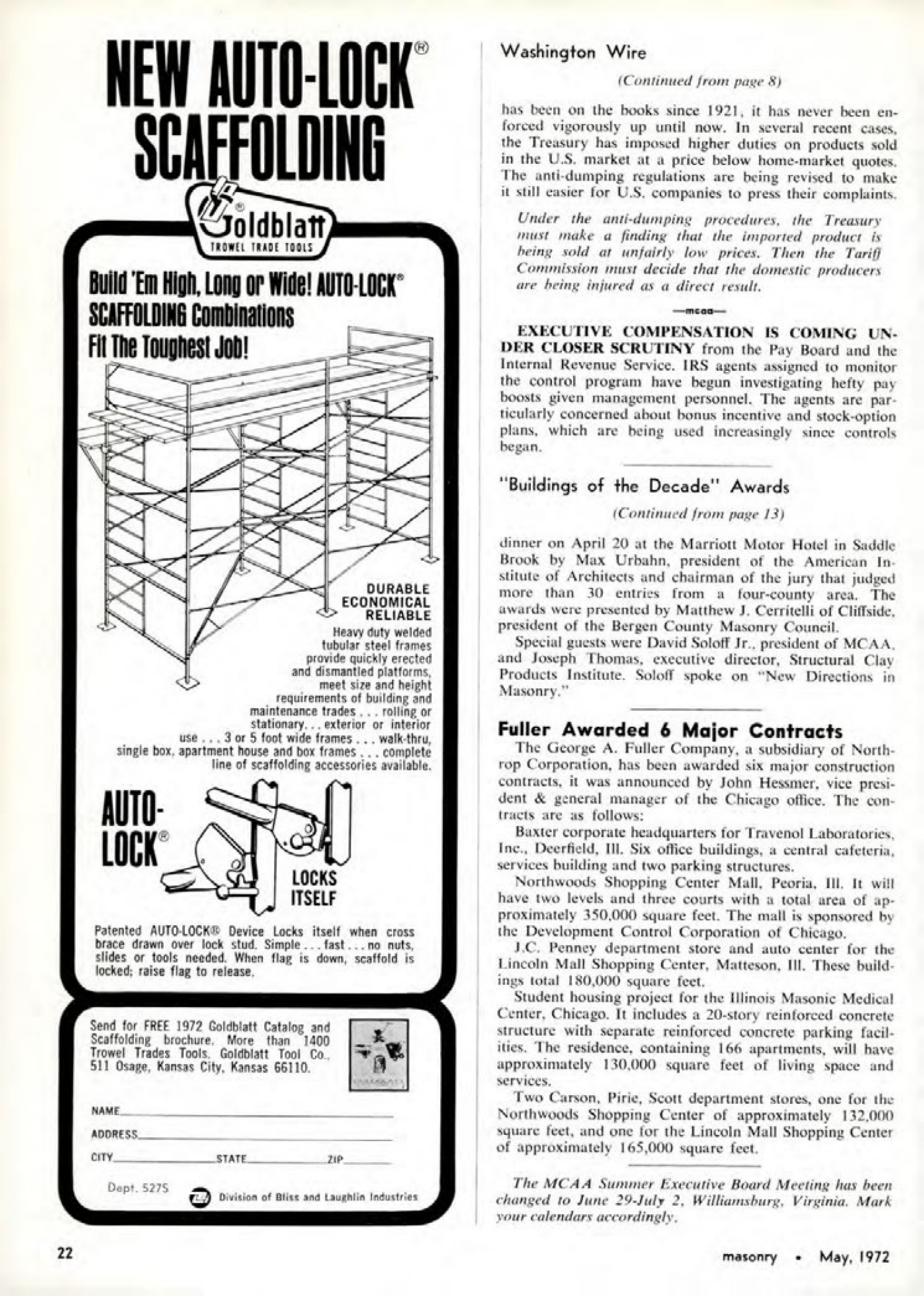 Masonry Magazine May 1972 Page. 20