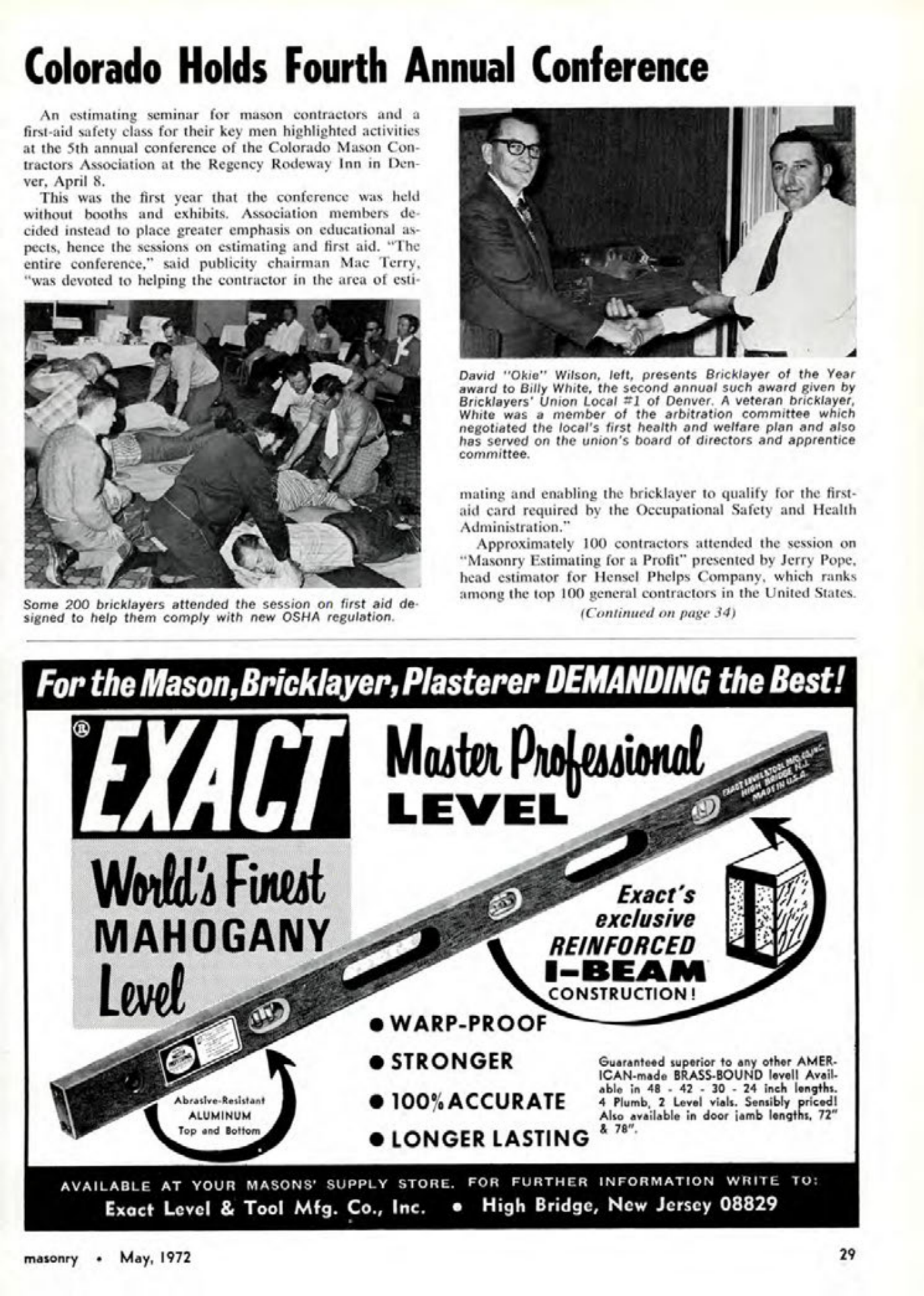 Masonry Magazine May 1972 Page. 27