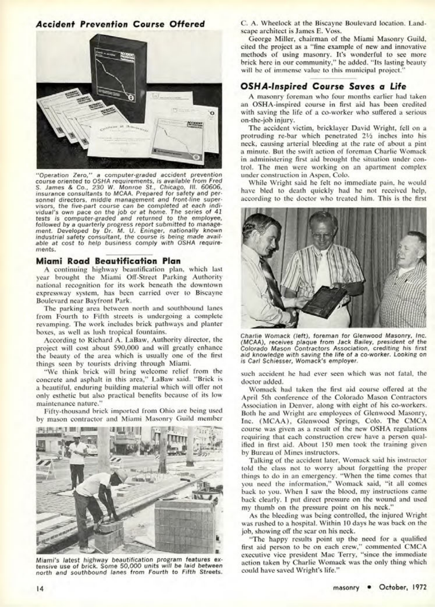Masonry Magazine October 1972 Page. 14