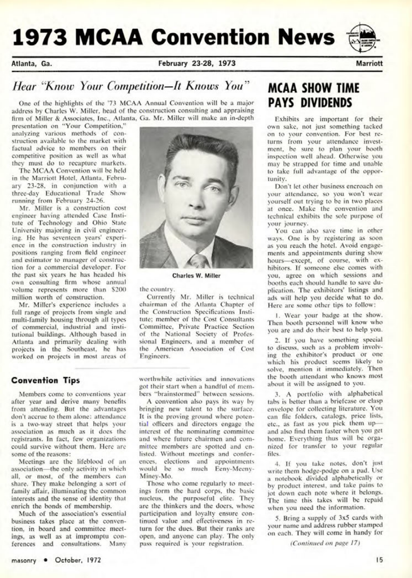 Masonry Magazine October 1972 Page. 15