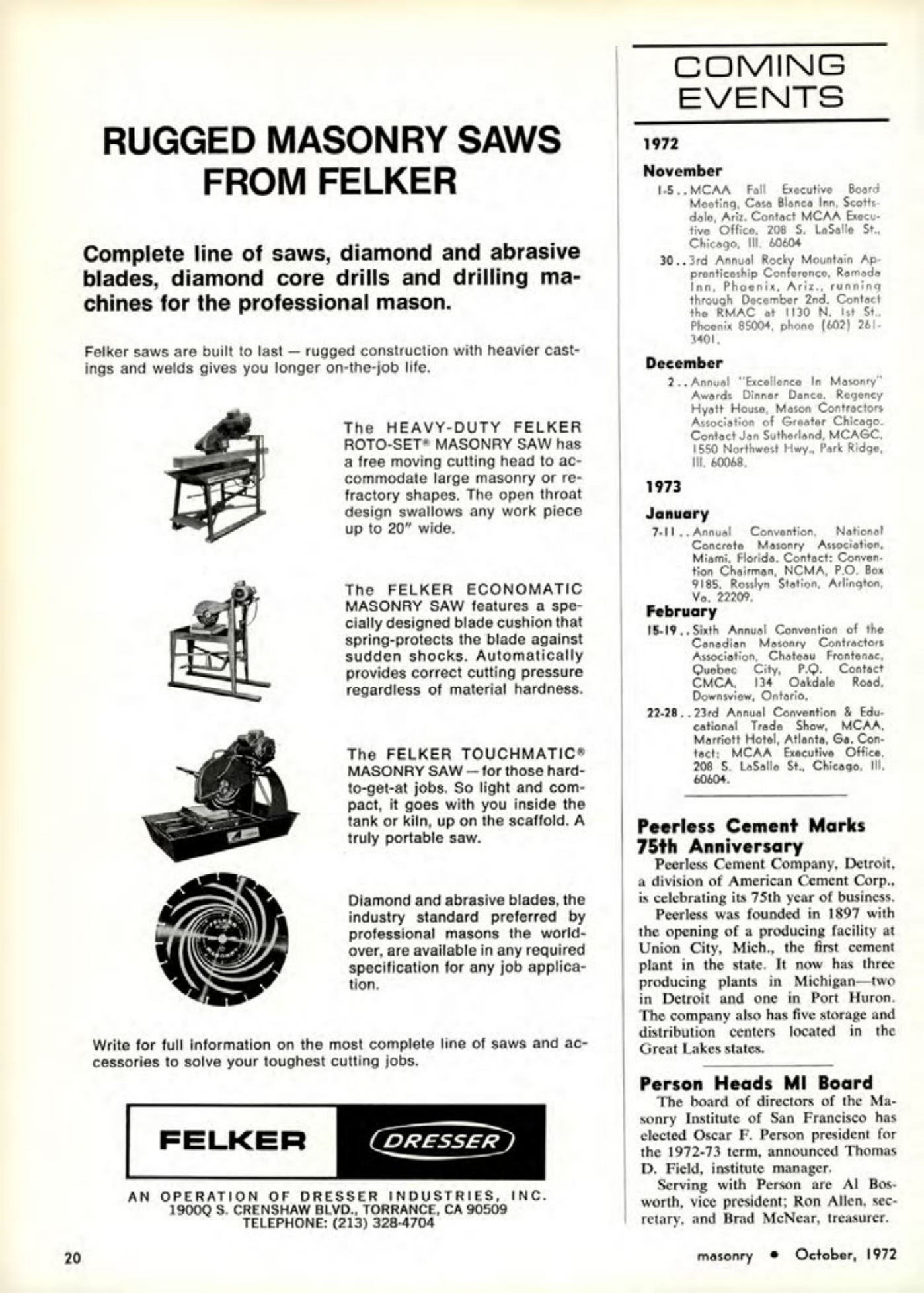Masonry Magazine October 1972 Page. 20