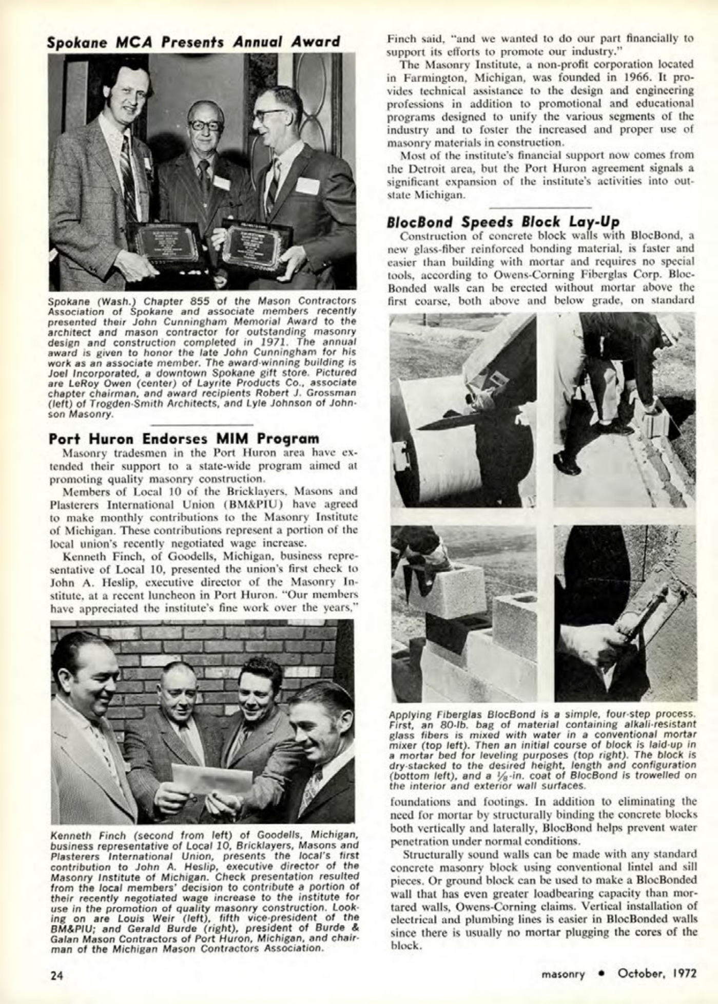 Masonry Magazine October 1972 Page. 24