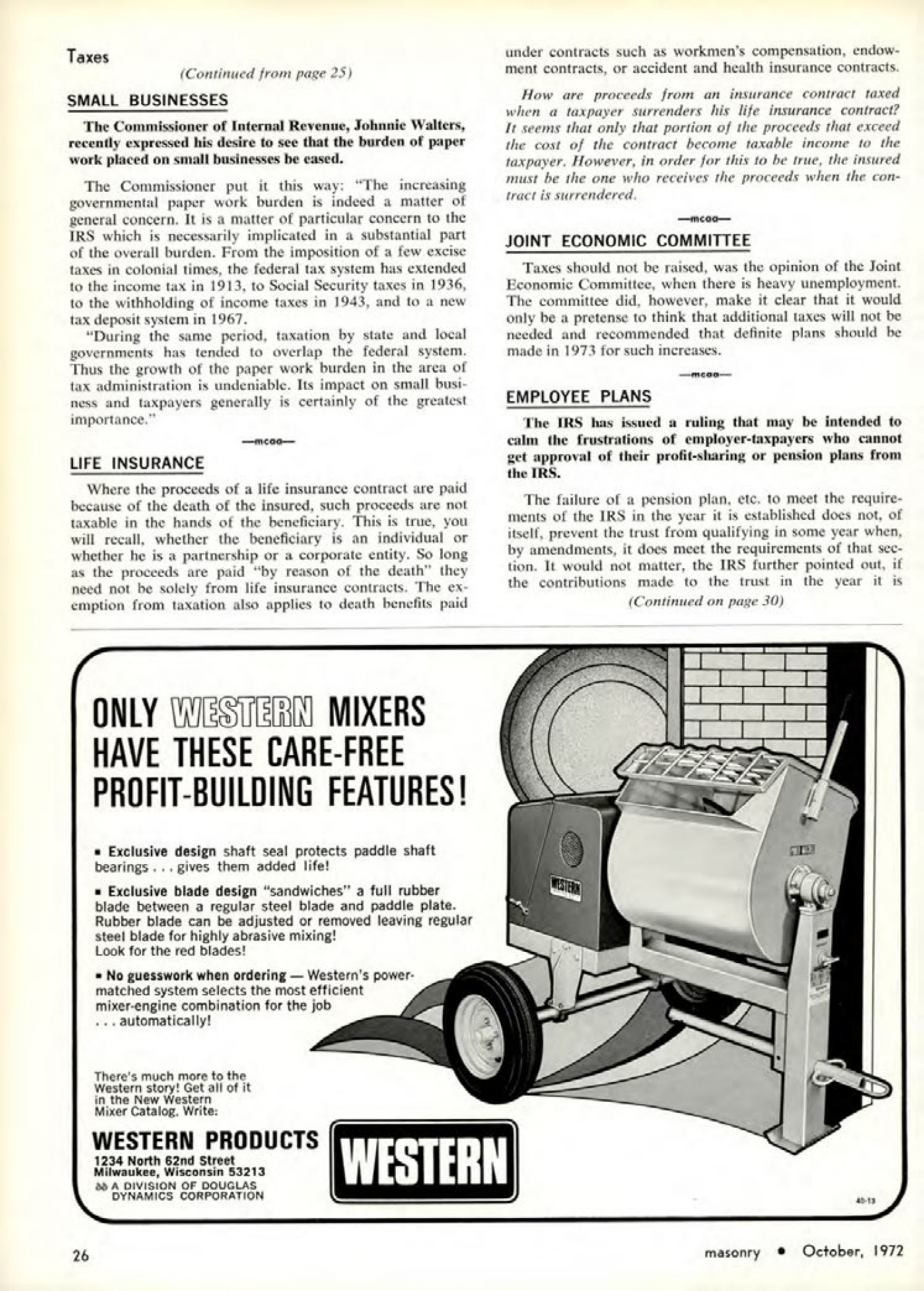 Masonry Magazine October 1972 Page. 26