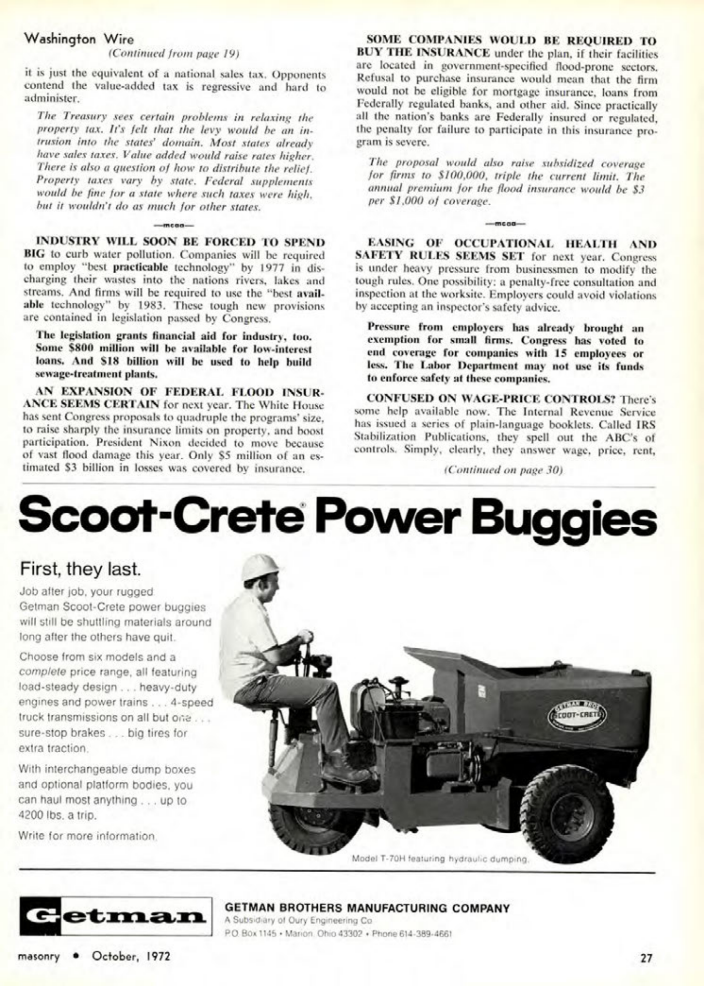 Masonry Magazine October 1972 Page. 27