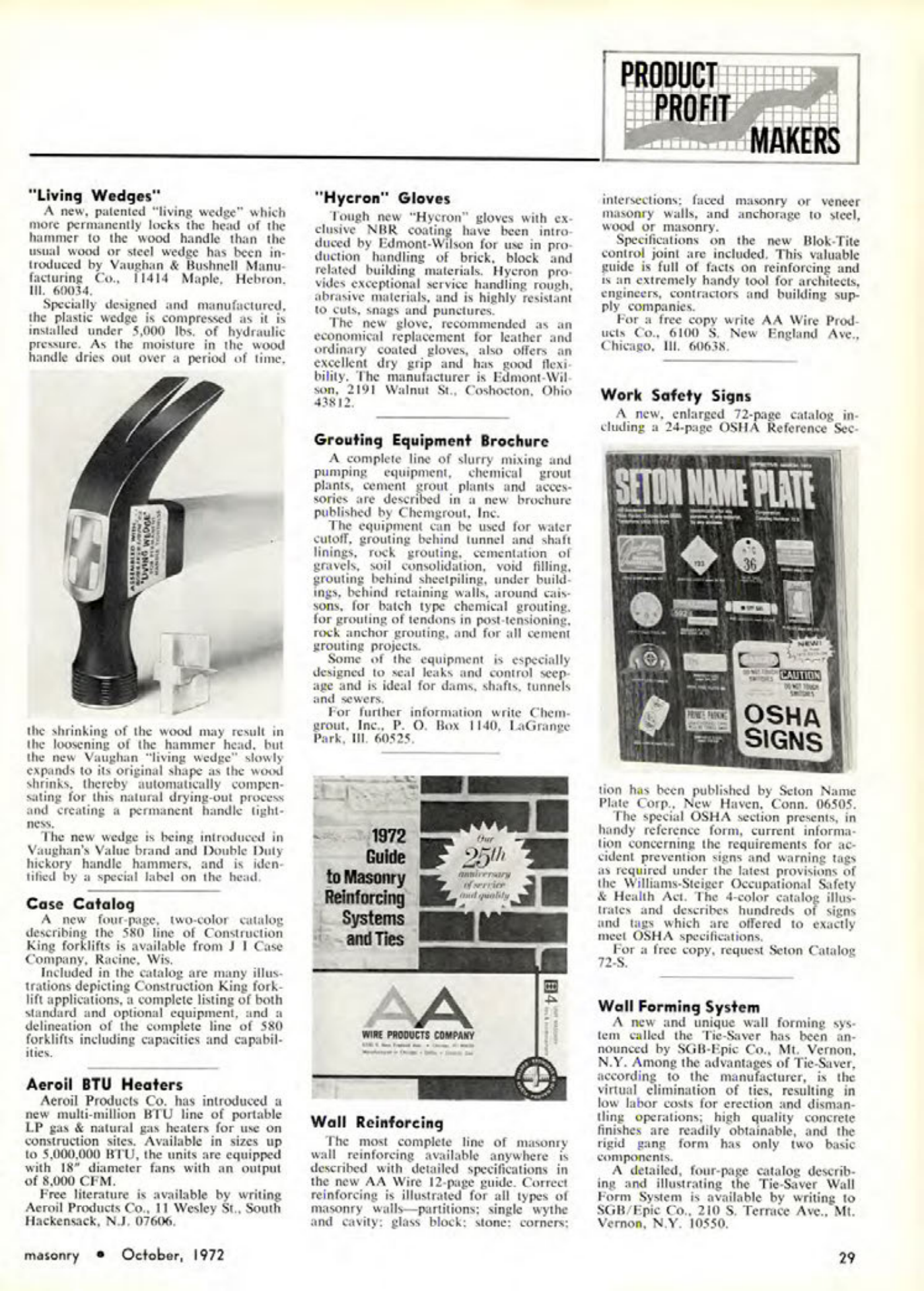 Masonry Magazine October 1972 Page. 29