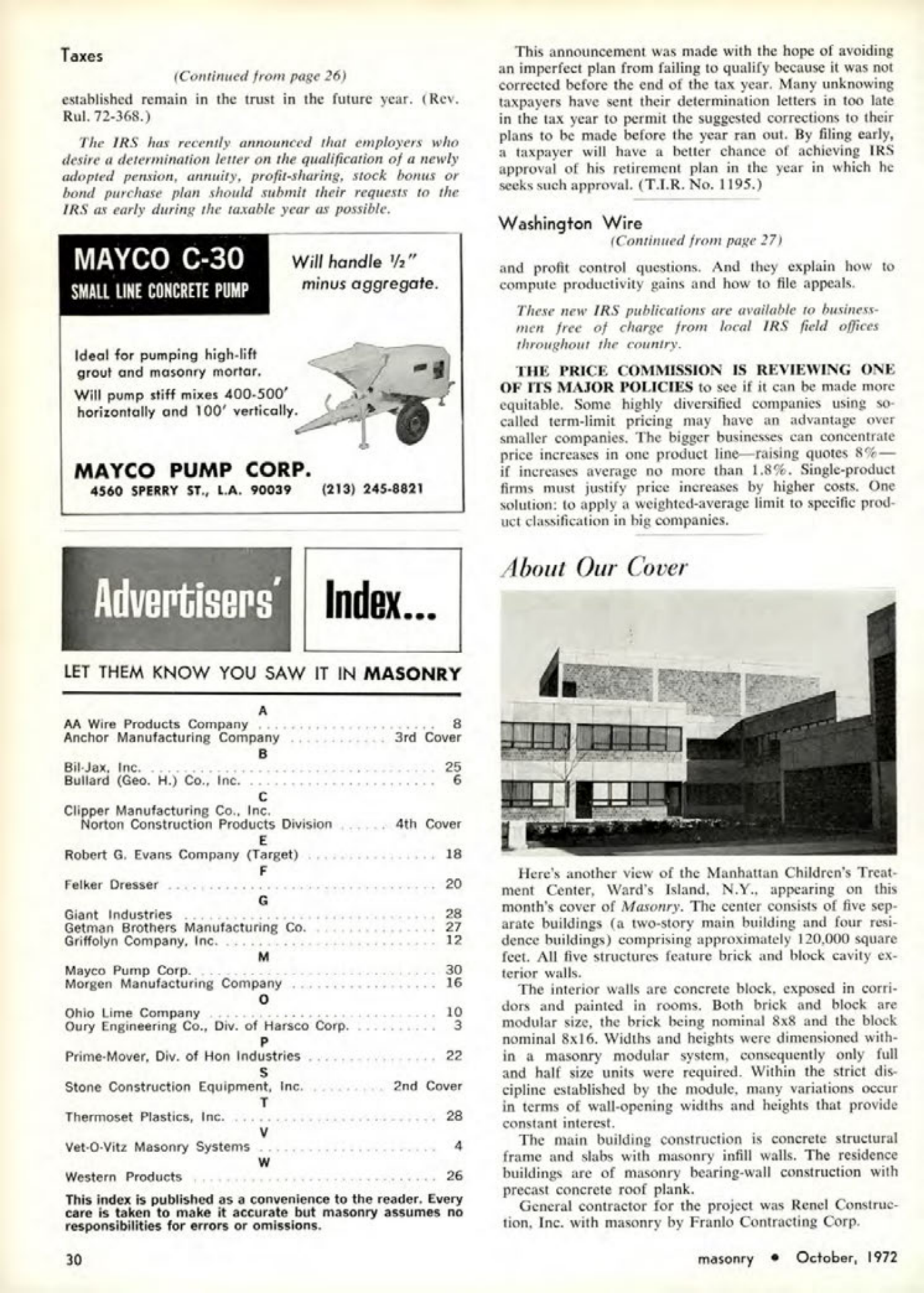 Masonry Magazine October 1972 Page. 30