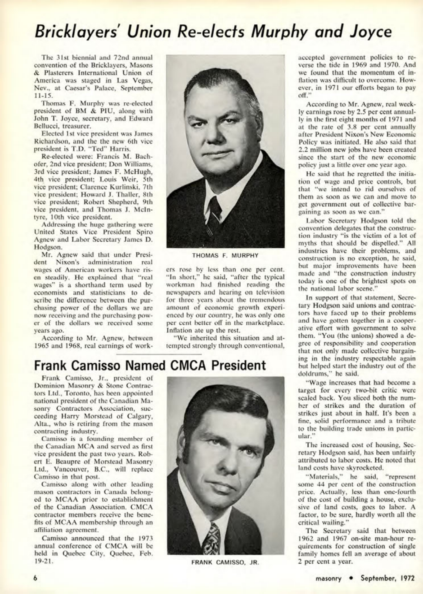 Masonry Magazine September 1972 Page. 6