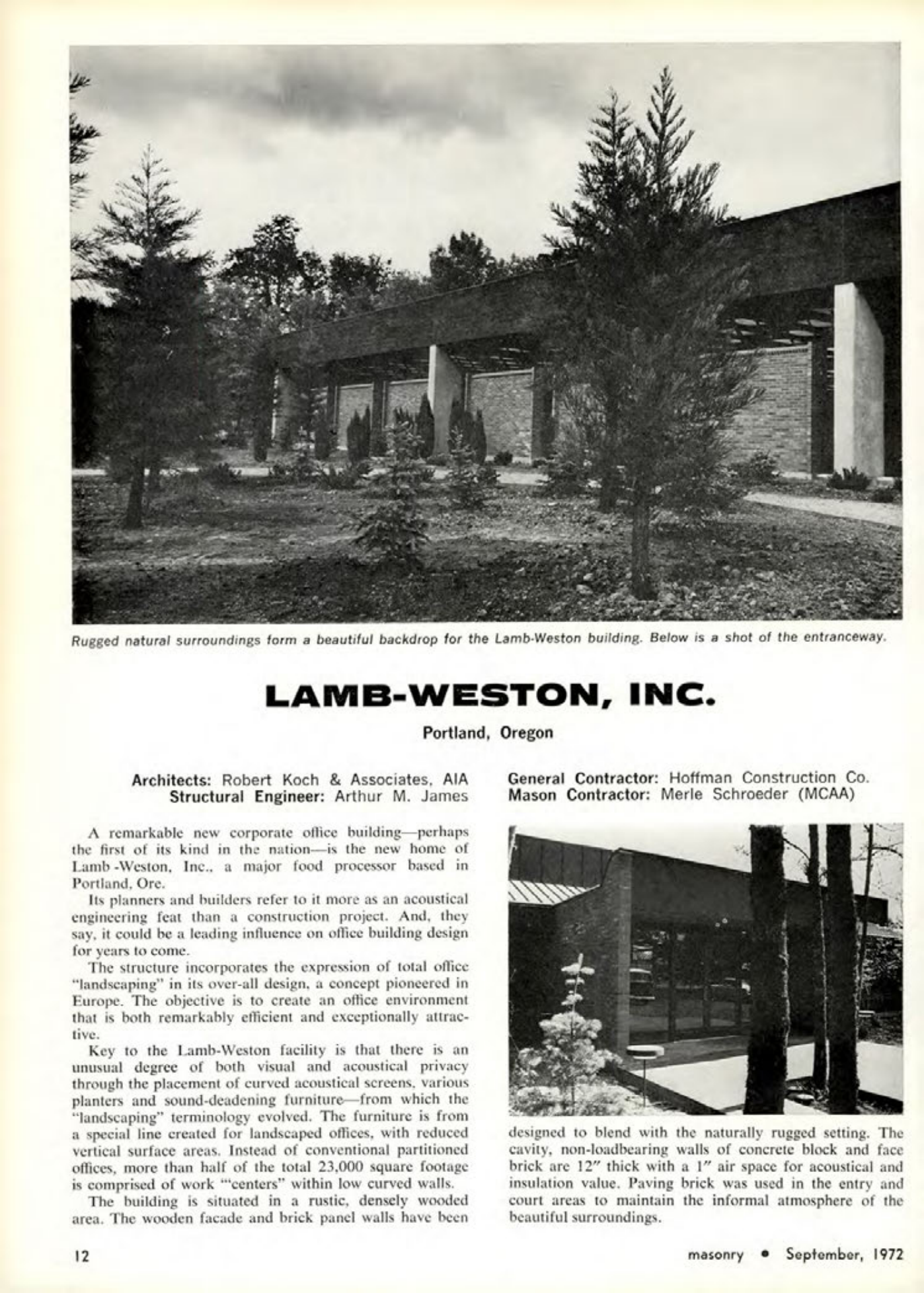 Masonry Magazine September 1972 Page. 12