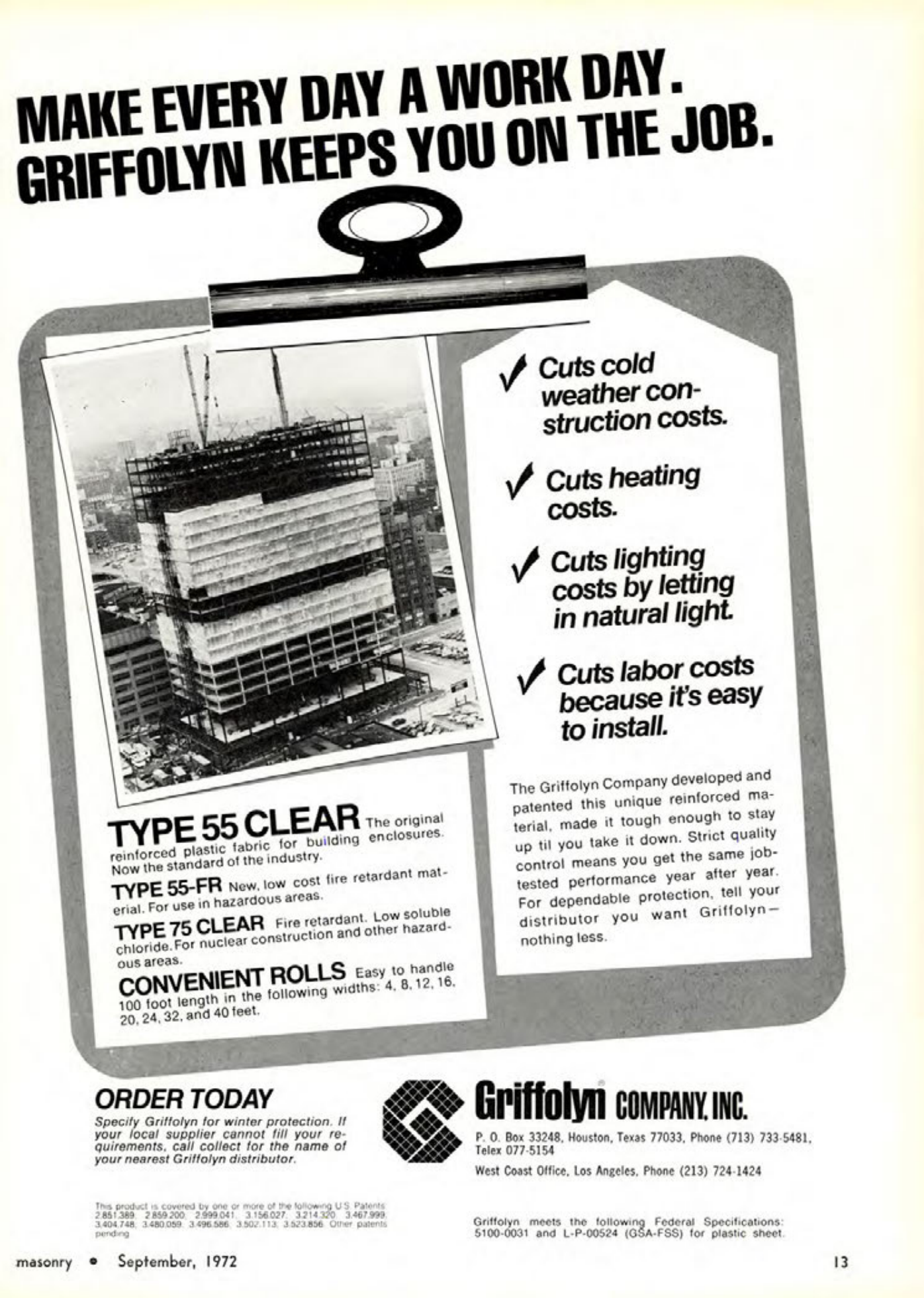 Masonry Magazine September 1972 Page. 13