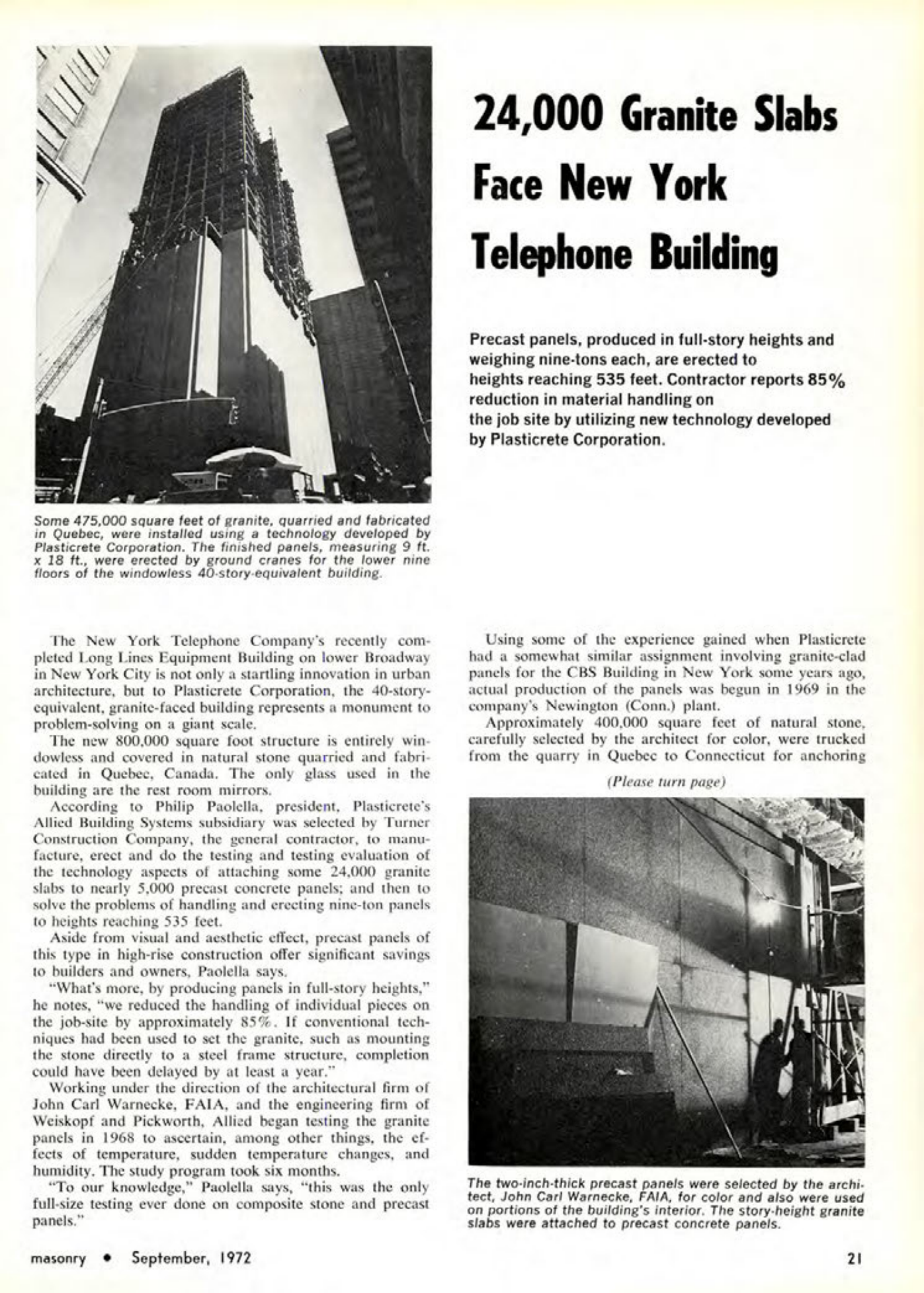 Masonry Magazine September 1972 Page. 25