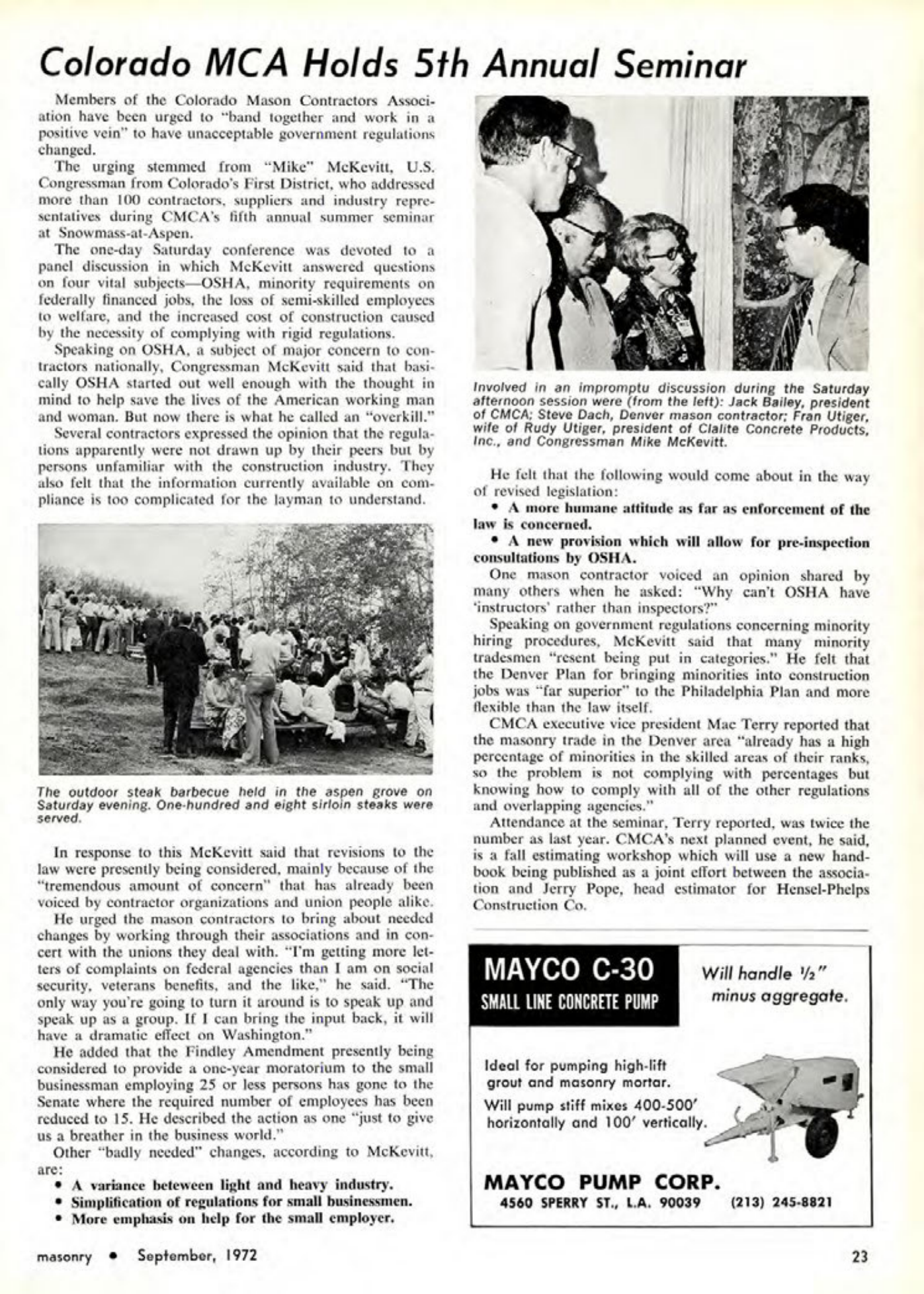 Masonry Magazine September 1972 Page. 27