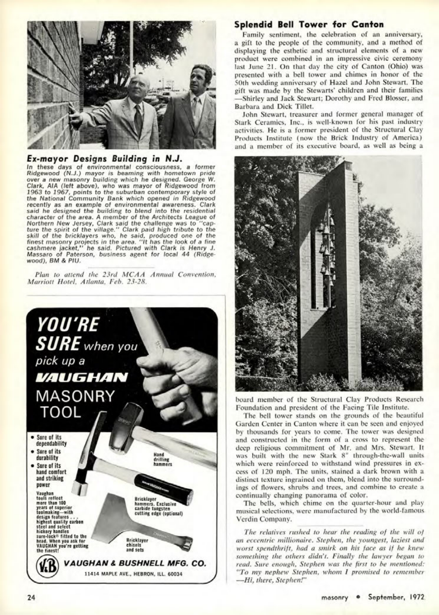 Masonry Magazine September 1972 Page. 28