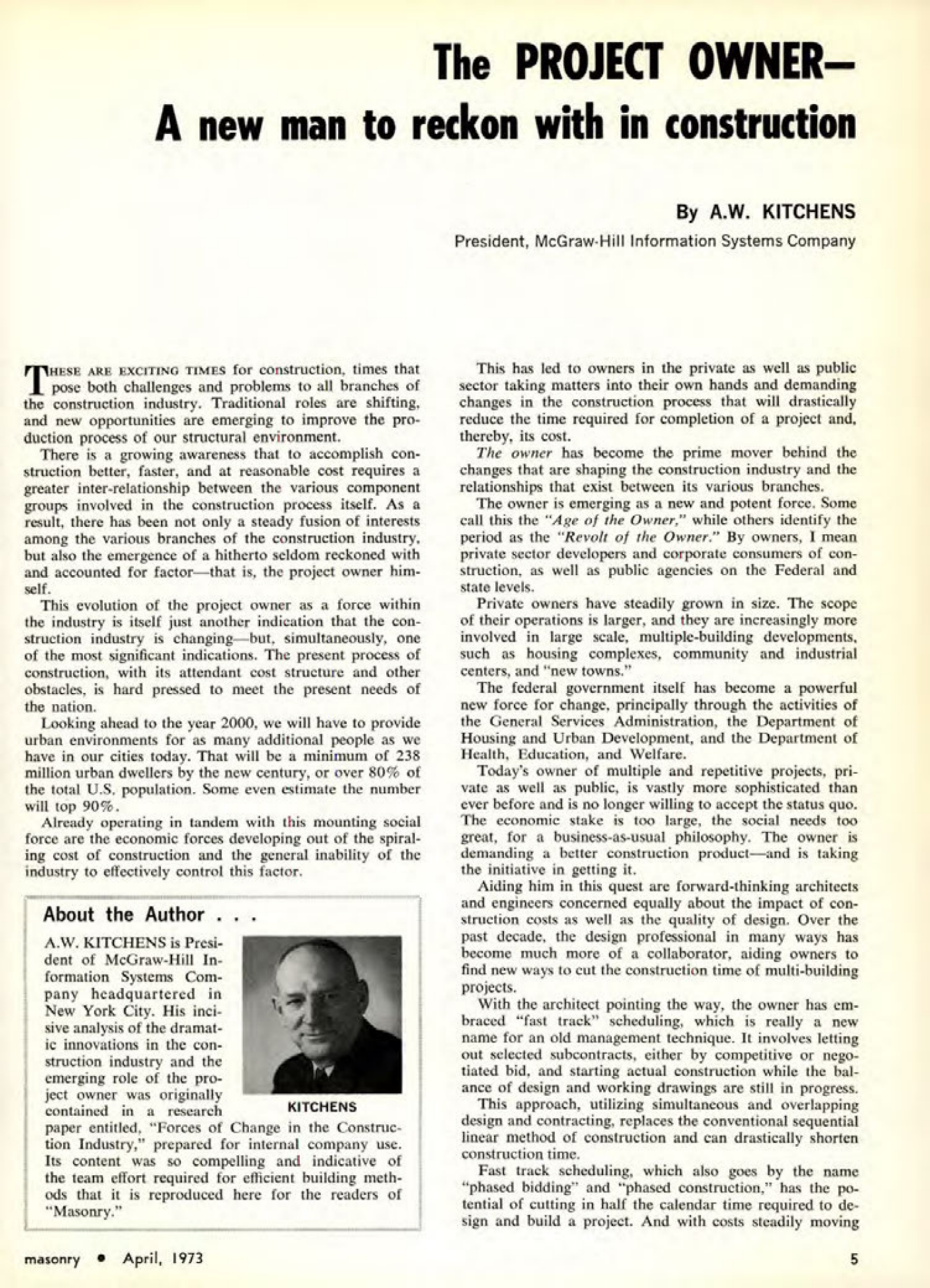Masonry Magazine April 1973 Page. 5