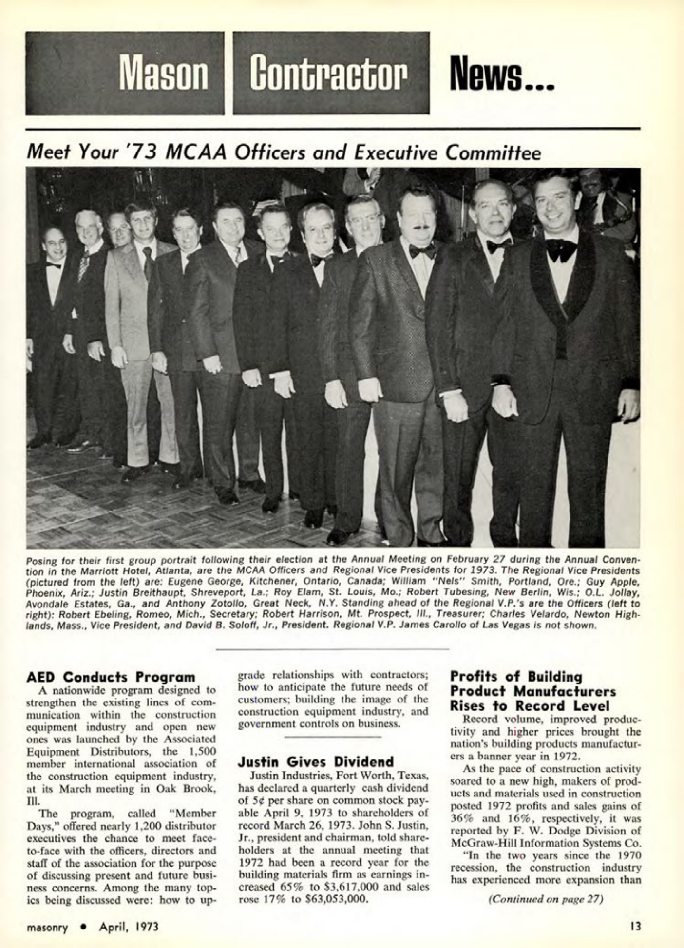 Masonry Magazine April 1973 Page. 13