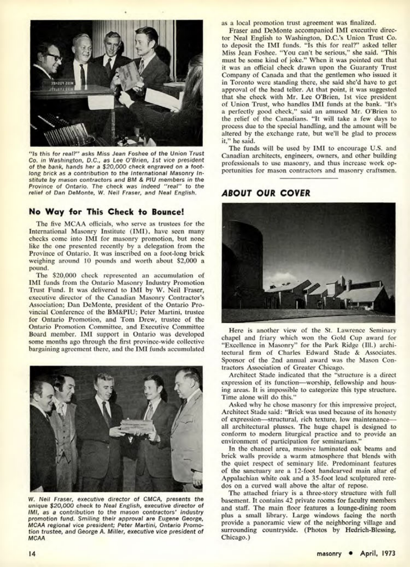 Masonry Magazine April 1973 Page. 14