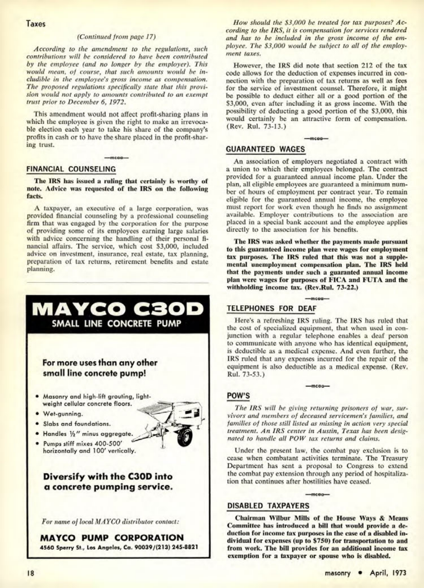 Masonry Magazine April 1973 Page. 18