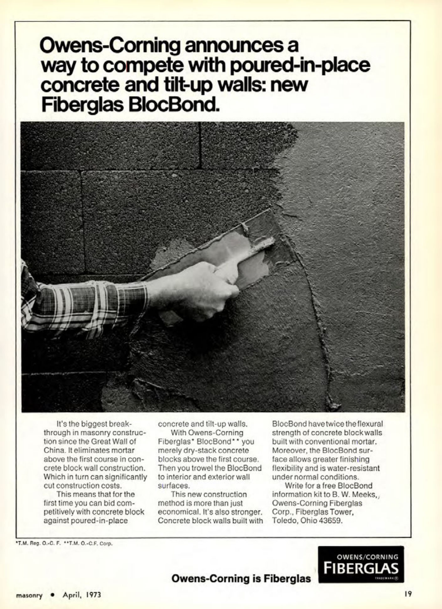 Masonry Magazine April 1973 Page. 19