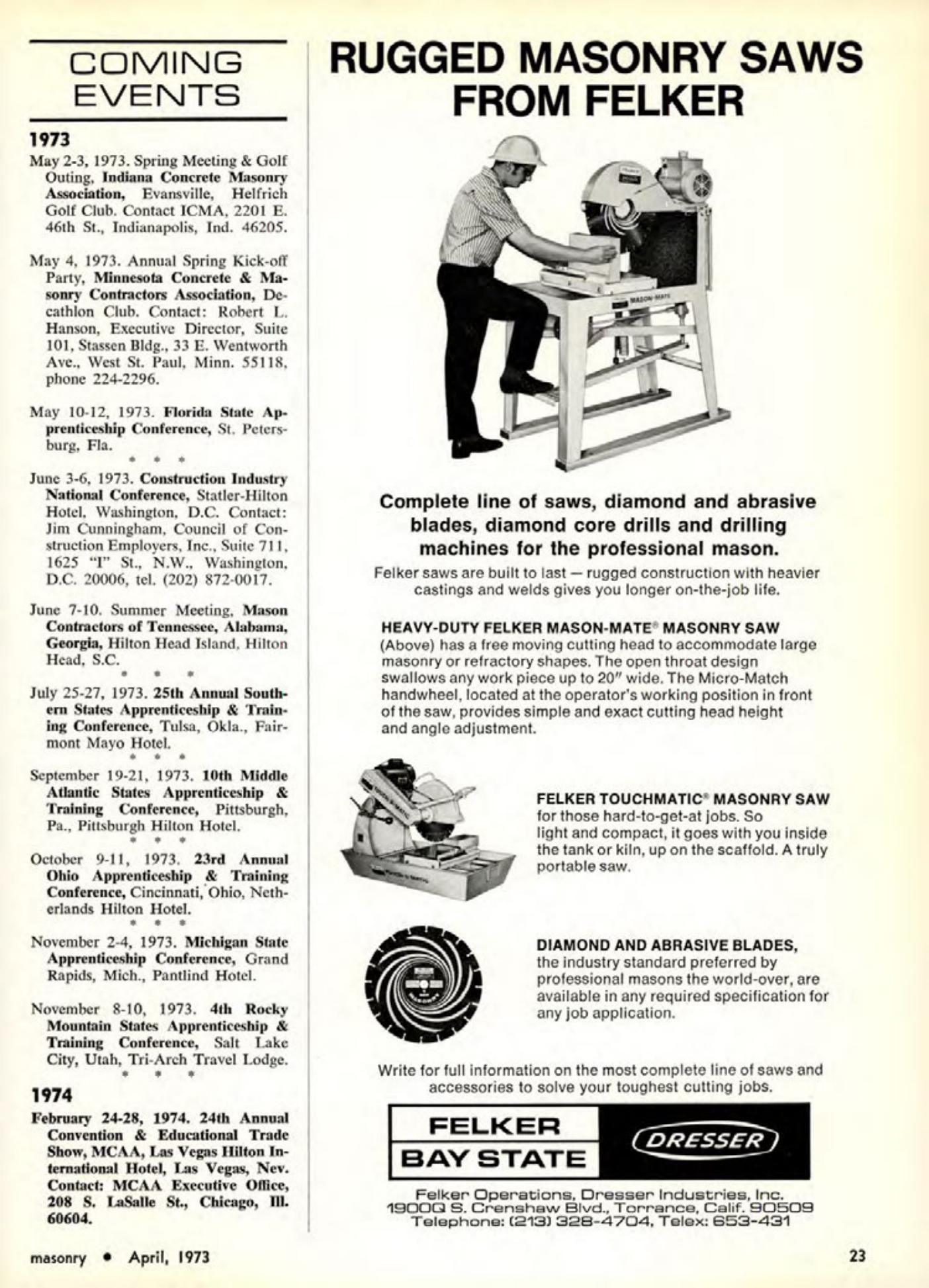 Masonry Magazine April 1973 Page. 23