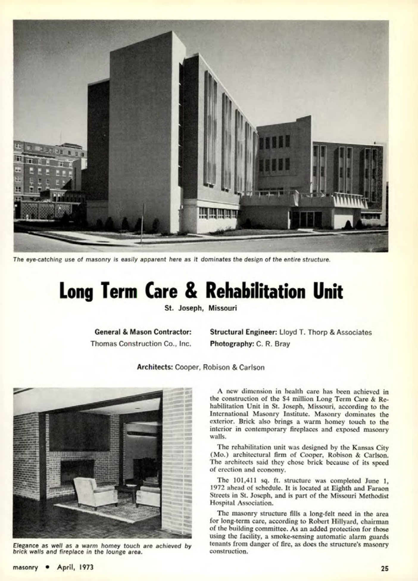 Masonry Magazine April 1973 Page. 25