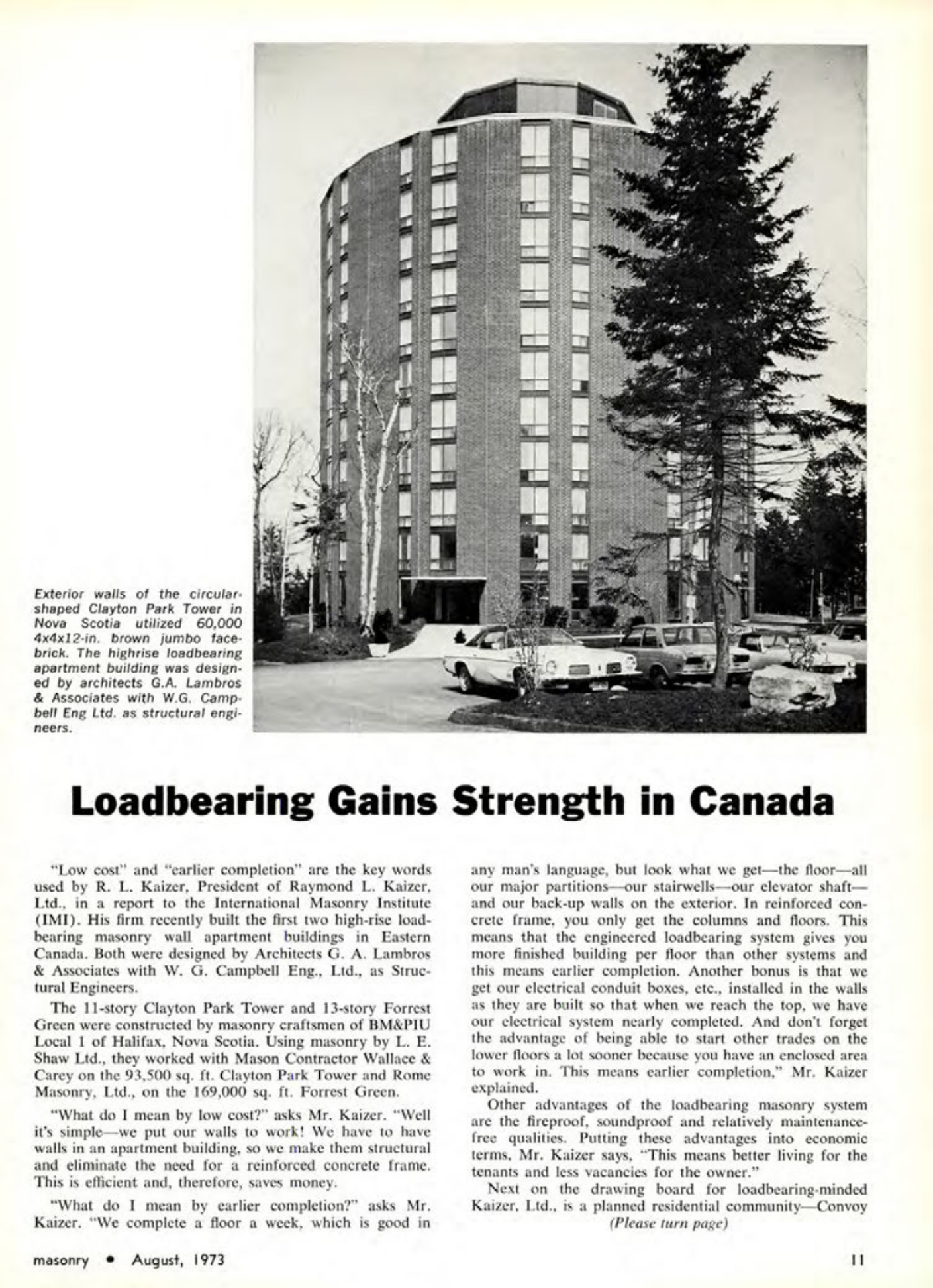 Masonry Magazine August 1973 Page. 11