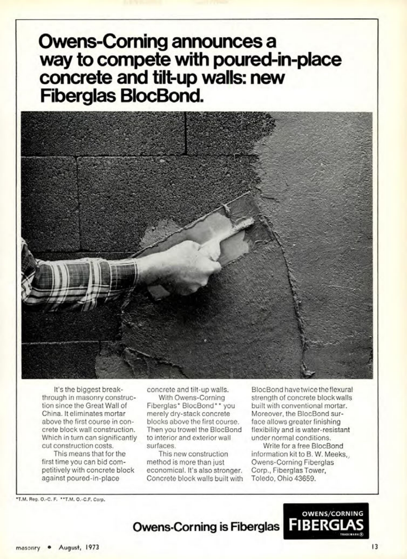 Masonry Magazine August 1973 Page. 13