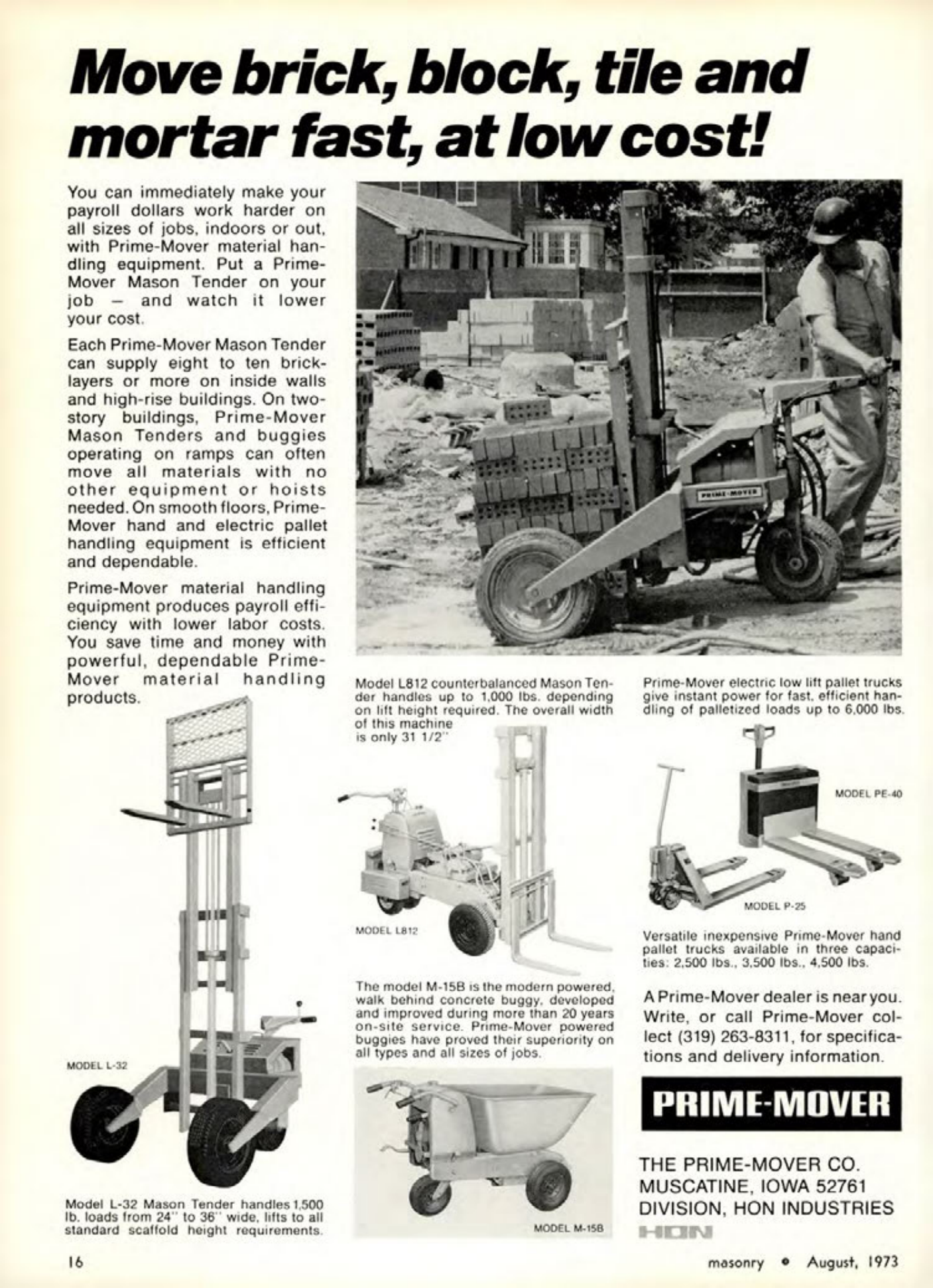 Masonry Magazine August 1973 Page. 16