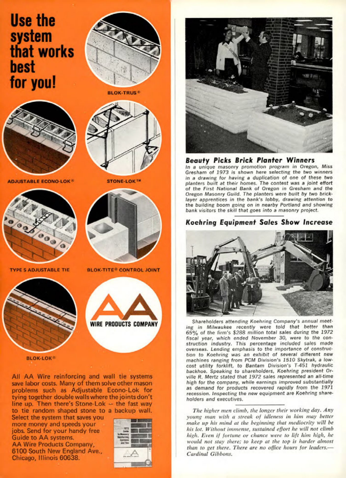Masonry Magazine August 1973 Page. 18