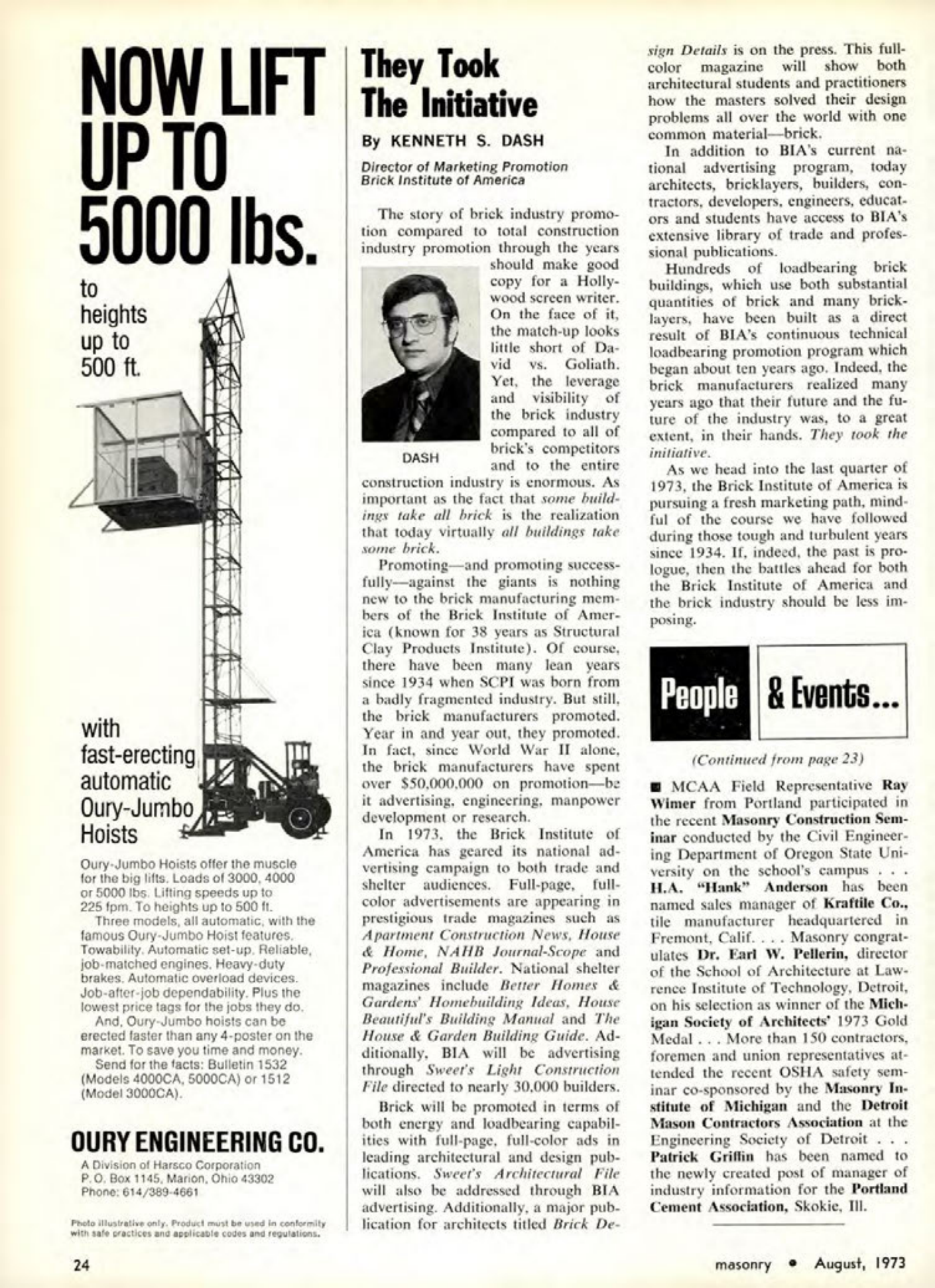 Masonry Magazine August 1973 Page. 24