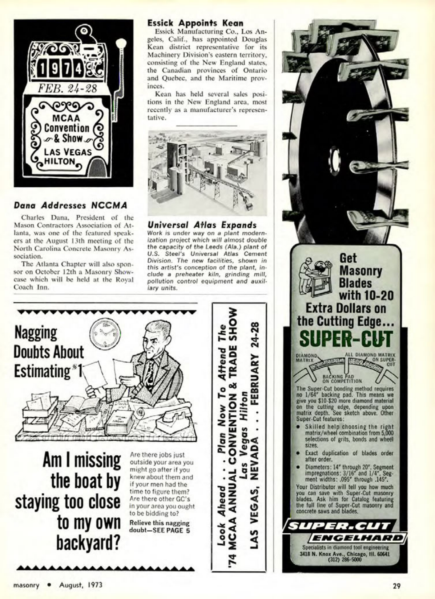 Masonry Magazine August 1973 Page. 29